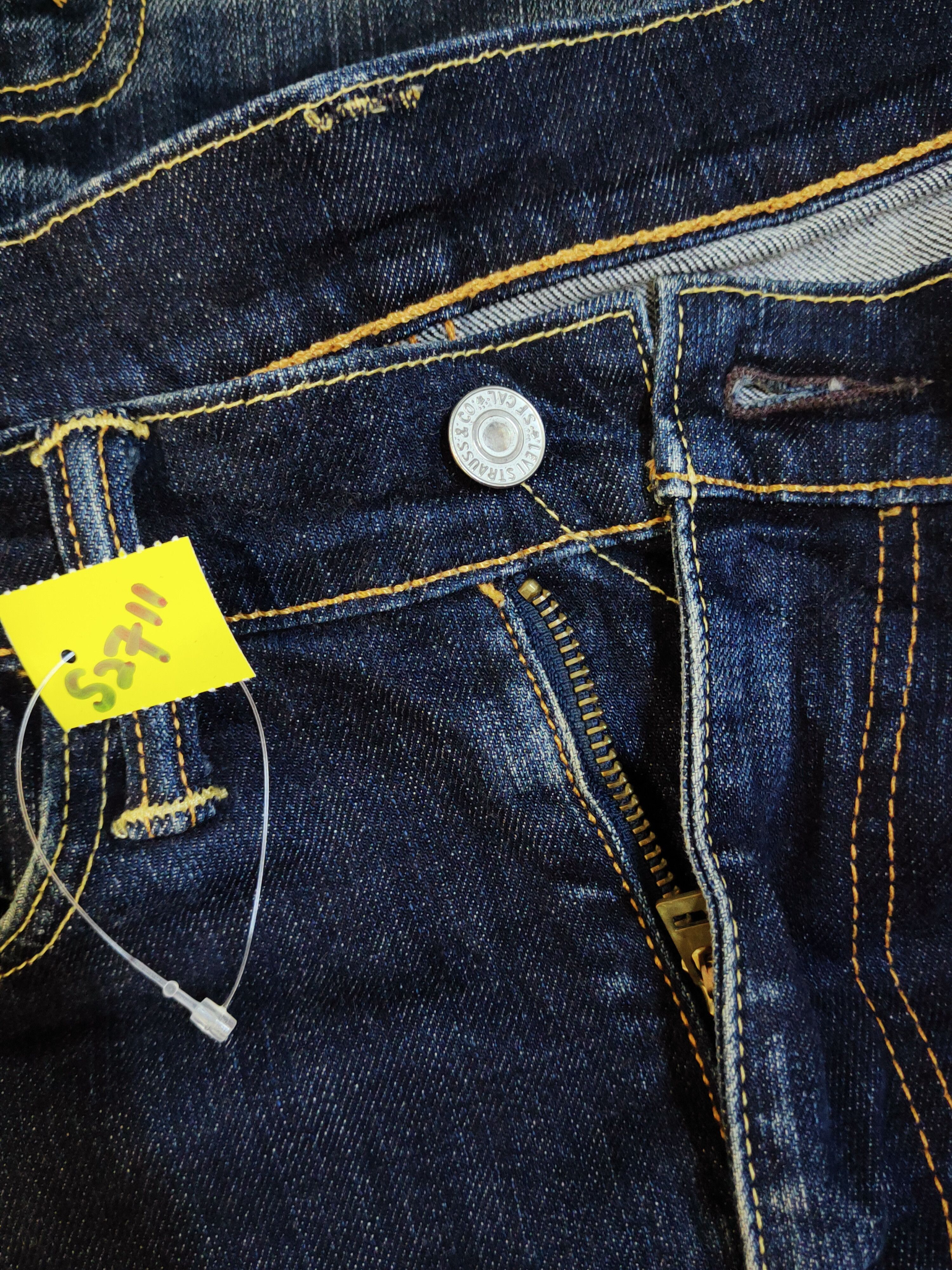 Levi's 510 Levi's Dark Blue Distressed Ripped Skinny Jeans #S2711 Size US 31 - 24 Thumbnail
