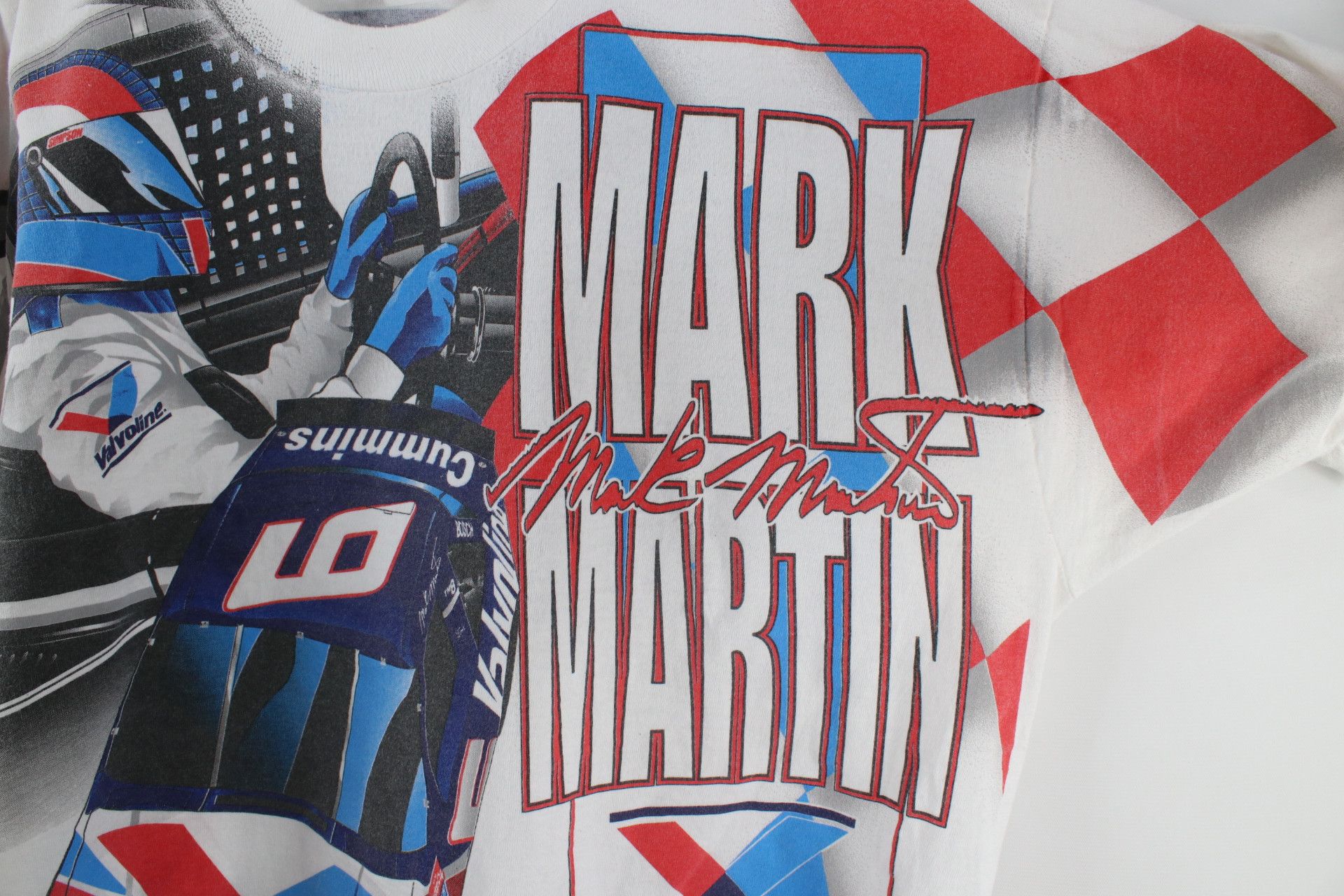 Vintage Vintage 90s NASCAR All Over Print Mark Martin T-Shirt USA Size US L / EU 52-54 / 3 - 6 Thumbnail