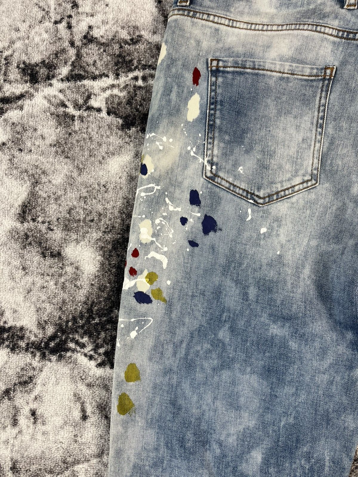 Love Moschino Love Moschino Paint Splatter Denim Jeans Women 29 Italy Size 29" - 14 Thumbnail