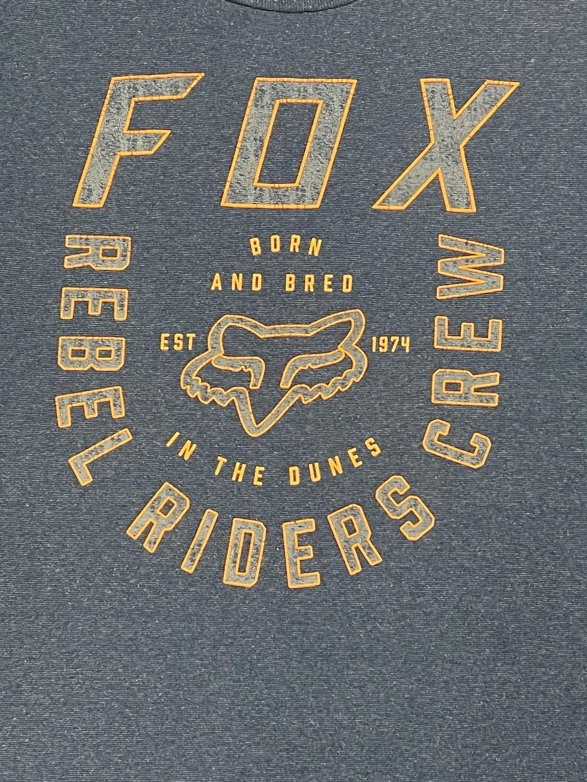 Fox Racing FOX Rebel Riders Crew T-Shirt 2XL Blue Moto Graphic Fox#8 Size US XXL / EU 58 / 5 - 2 Thumbnail