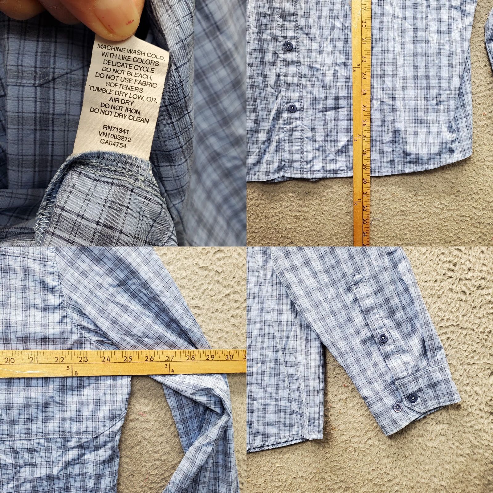 Vintage L.L. Bean Mens XL Vented Fishing Shirt Plaid Lined Regular Button-Up Folded Breathable Pockets Stretch Shirt Size US XL / EU 56 / 4 - 8 Thumbnail