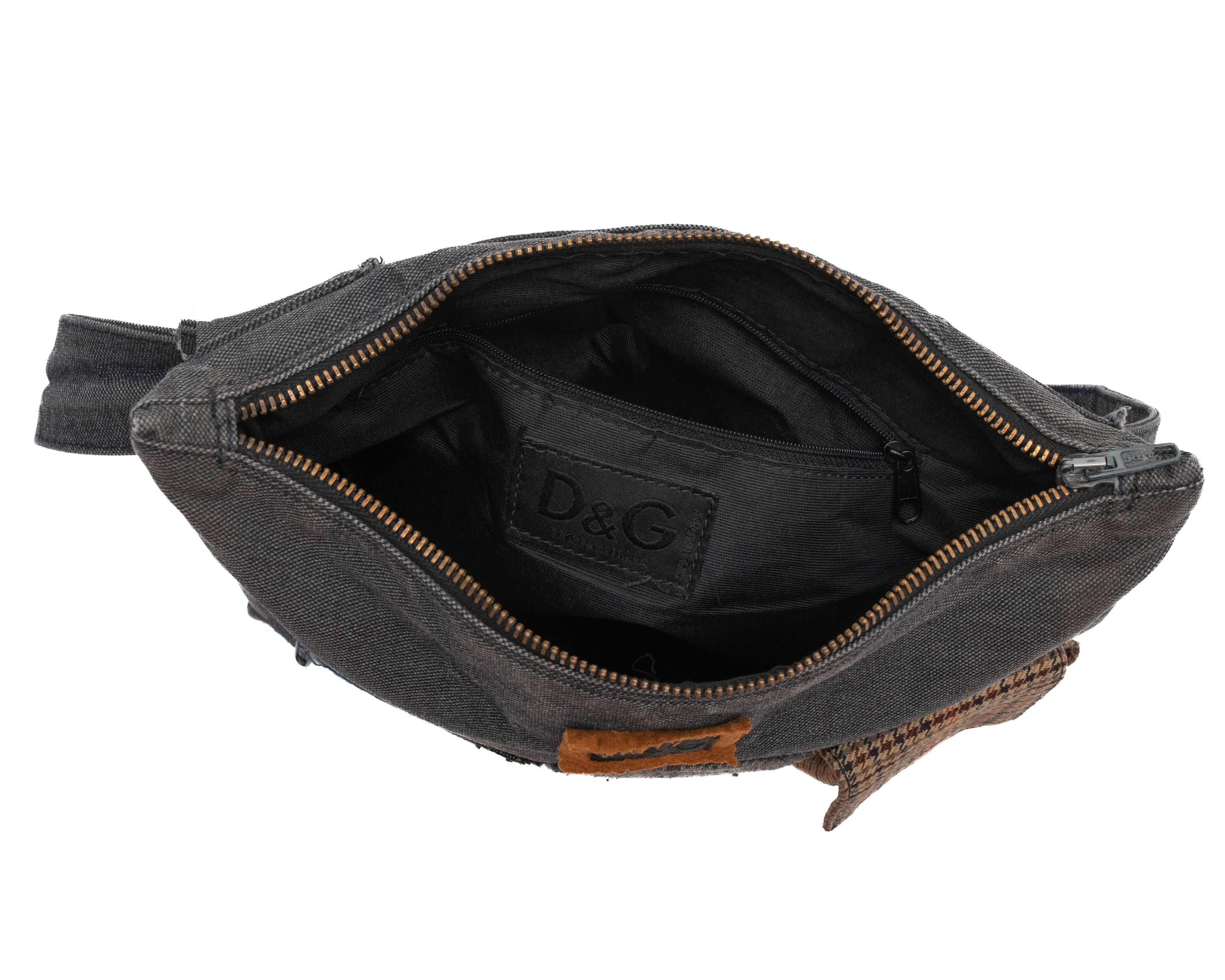 Dolce & Gabbana DOLCE & GABBANA Vintage 90s Patchwork Denim Waist Bag Size ONE SIZE - 9 Thumbnail