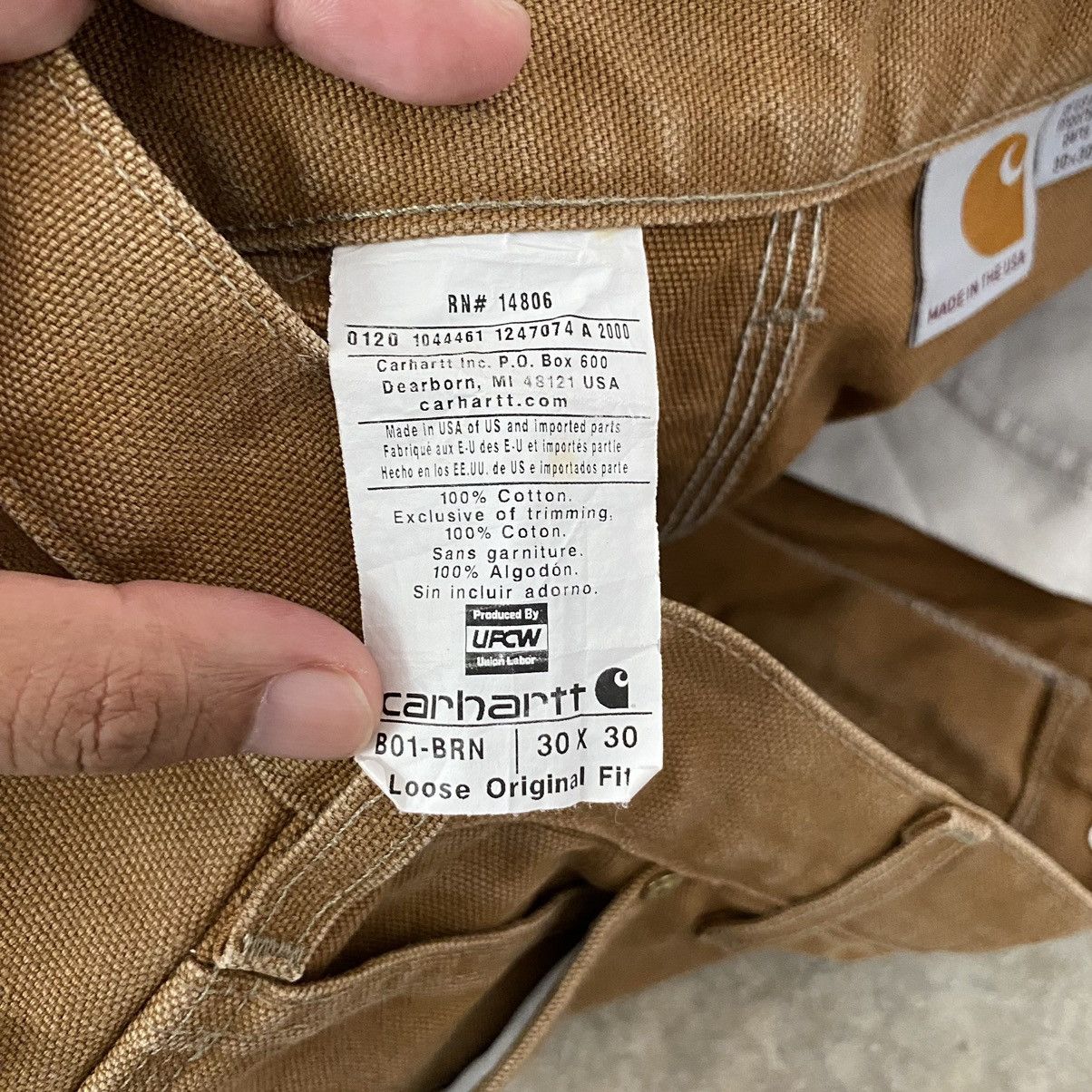 Carhartt Vintage Carhartt Double Knee Tan Dirty Carpenter Pants Size US 28 / EU 44 - 21 Thumbnail