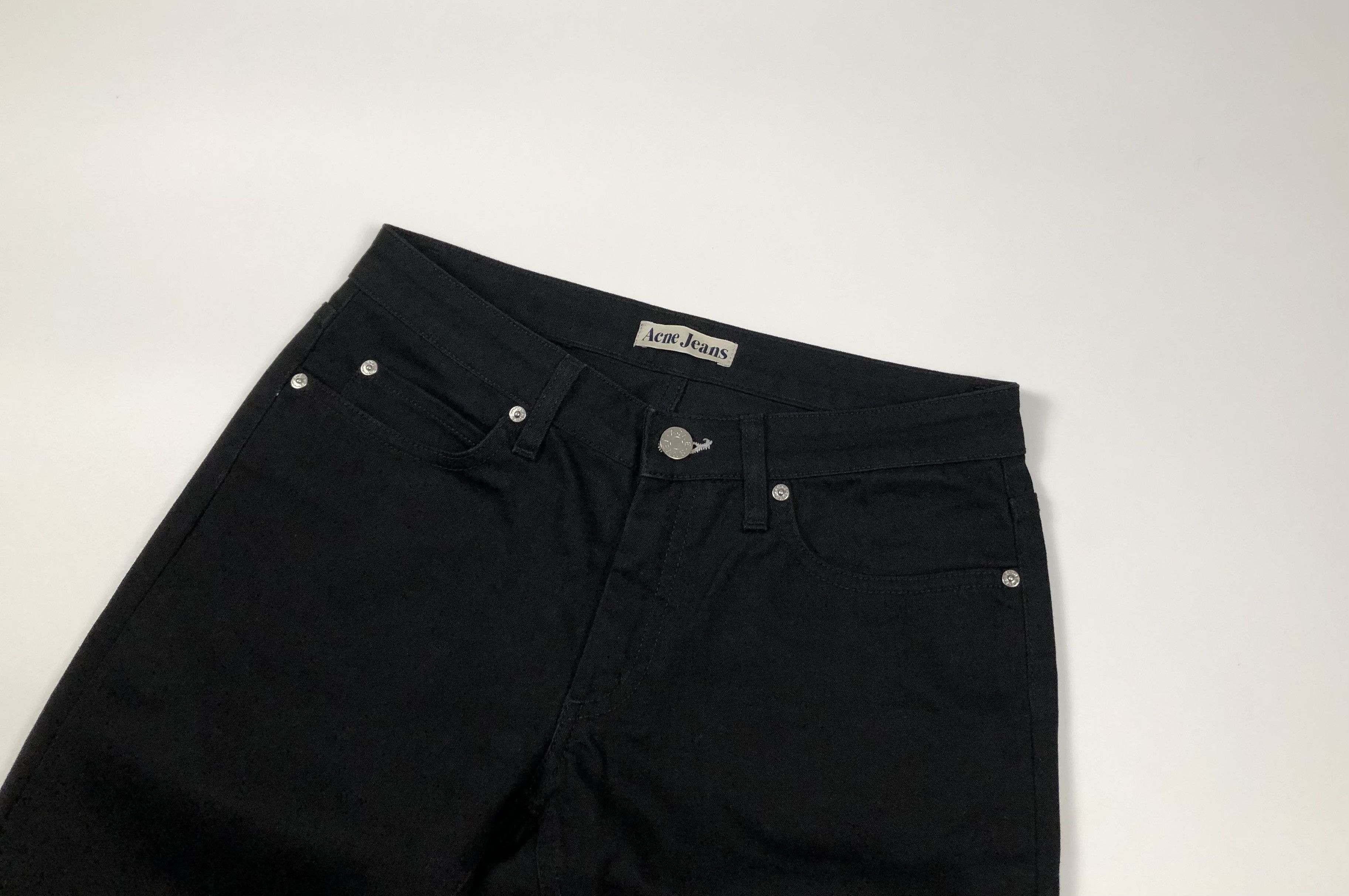 Acne Studios Acne Jeans Hep Black Stretch Stockholm Sweden Suede Size 29" - 5 Thumbnail