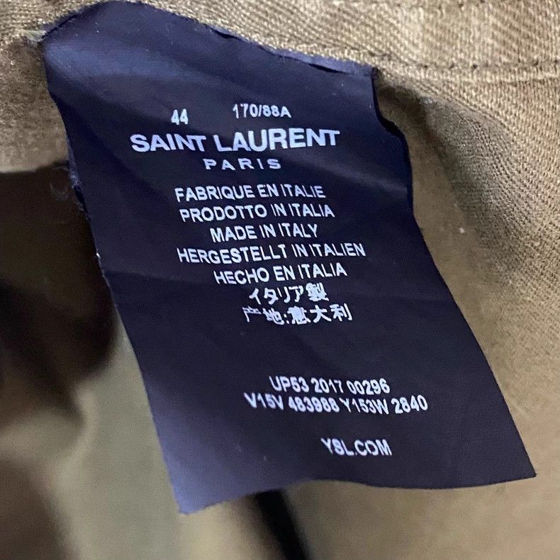 Saint Laurent Paris Saint Laurent ParisHeavy Industry Army Green Made Old Shir Size US S / EU 44-46 / 1 - 4 Thumbnail