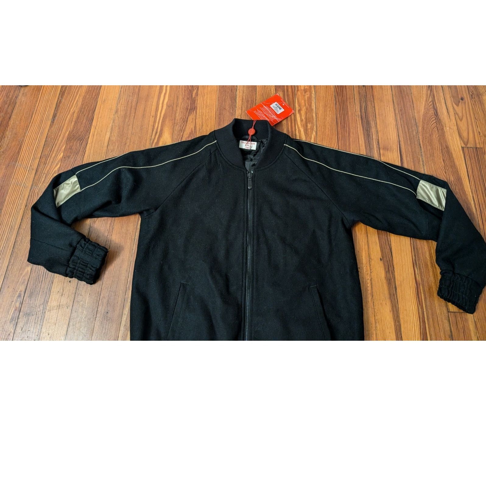 True Religion True Religion Black/Gold Mens Medium Varsity Jacket NWT Size US M / EU 48-50 / 2 - 4 Thumbnail