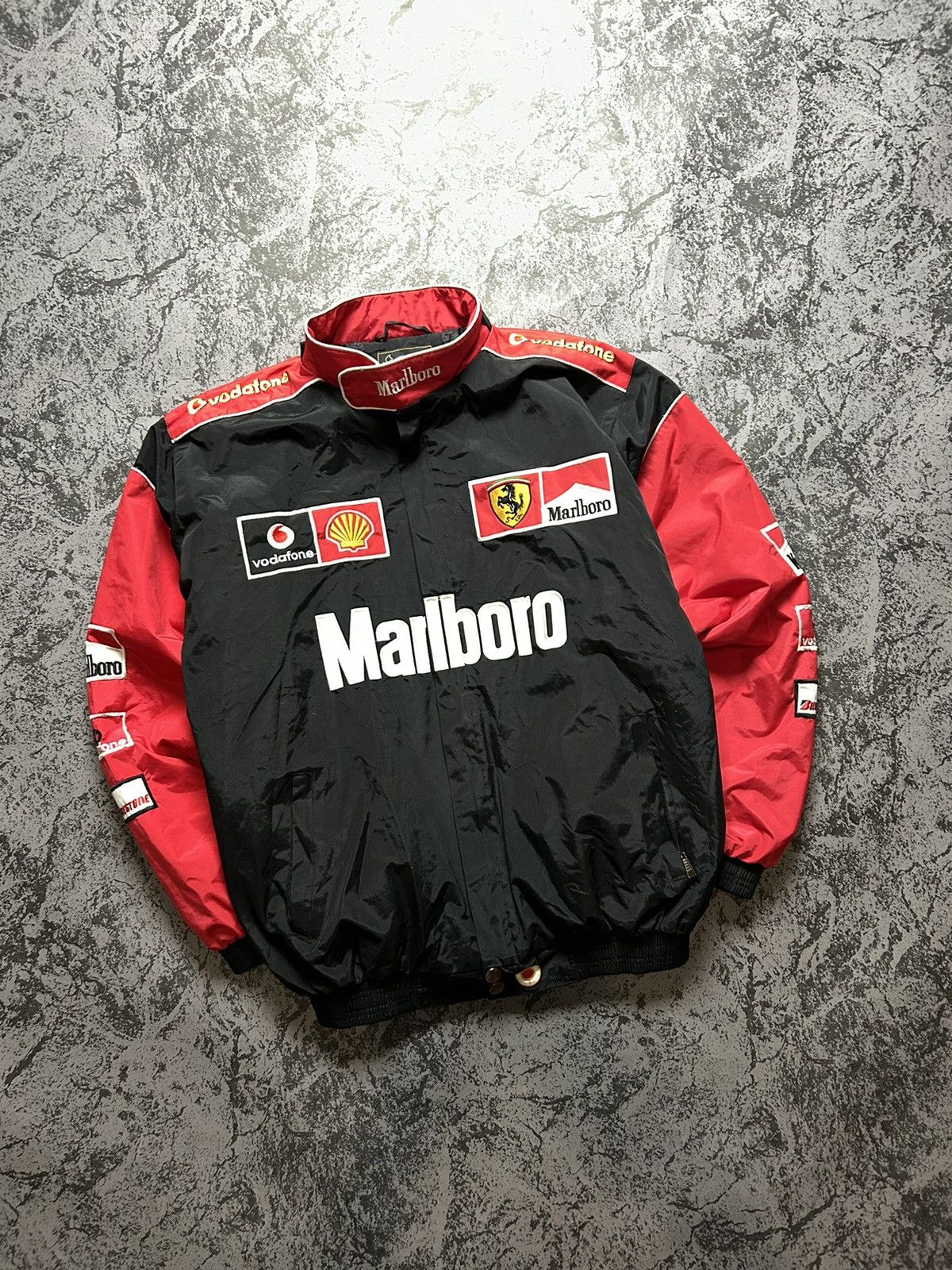 Ferrari Marlboro Jacket 90s Michael Schumacher Vodafone Men Size 2XL Red  Racing