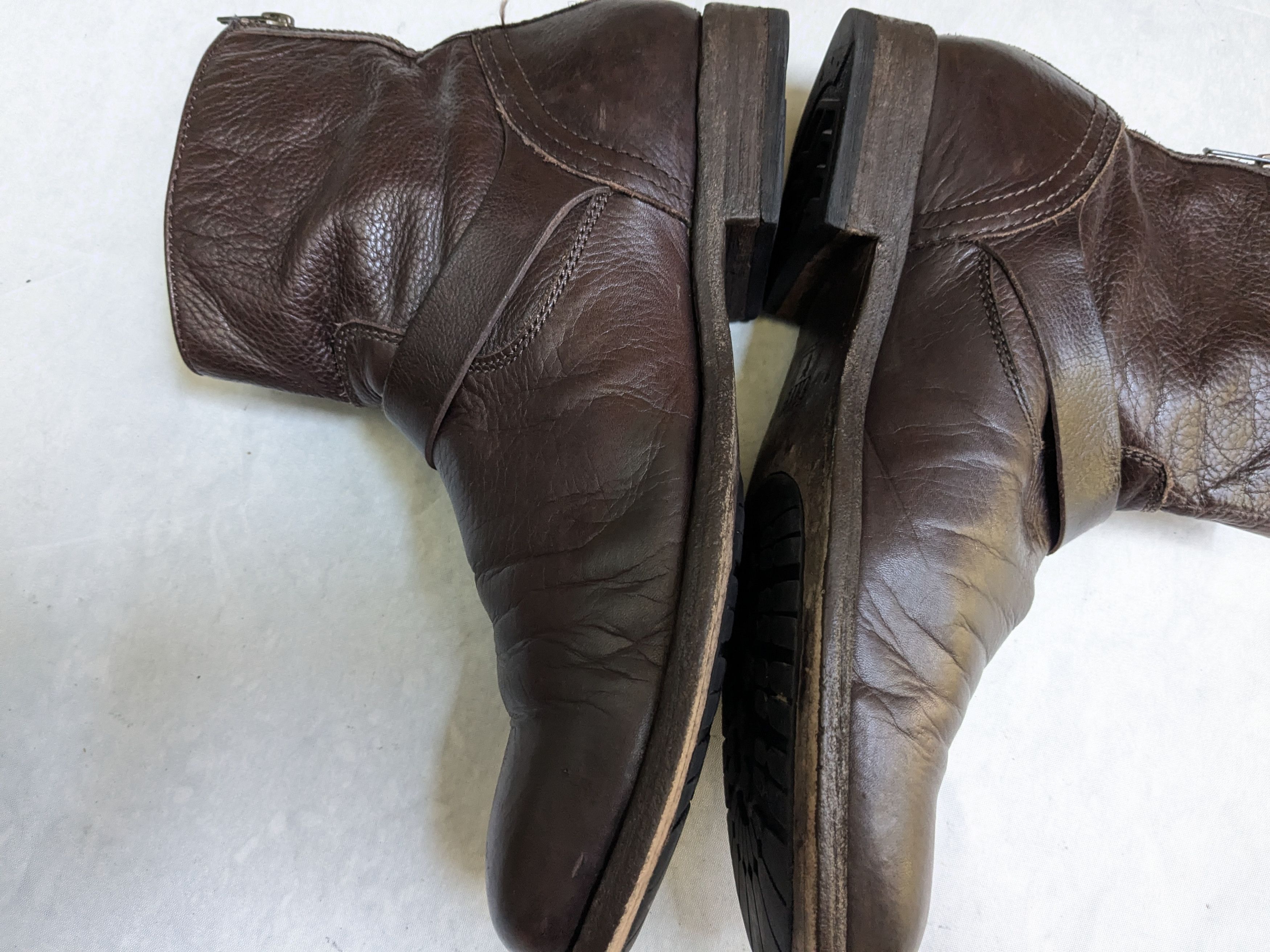 Frye Frye Engineer Brown Leather 11 D Leather Buckle Size US 11 / EU 44 - 11 Thumbnail