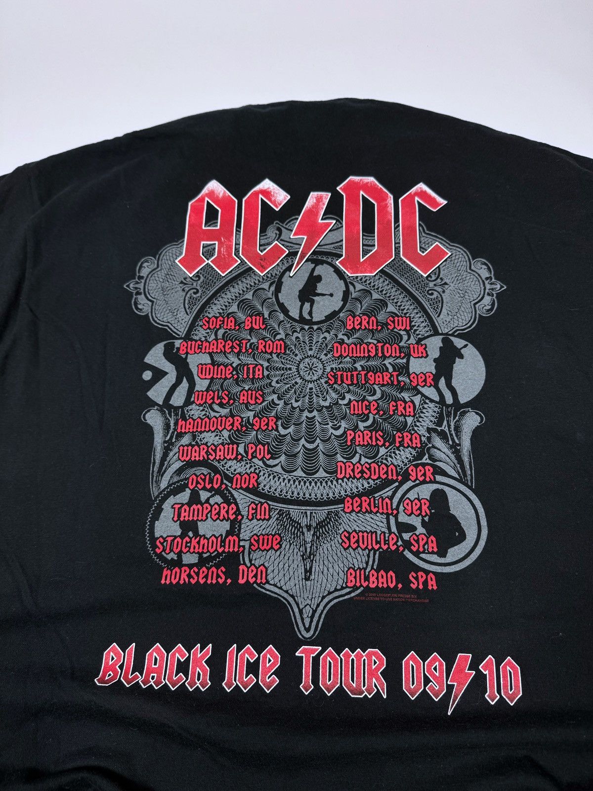Band Tees AC/DC Black Ice Tour 2009-2010 T-Shirt merchandise Size US XL / EU 56 / 4 - 8 Thumbnail