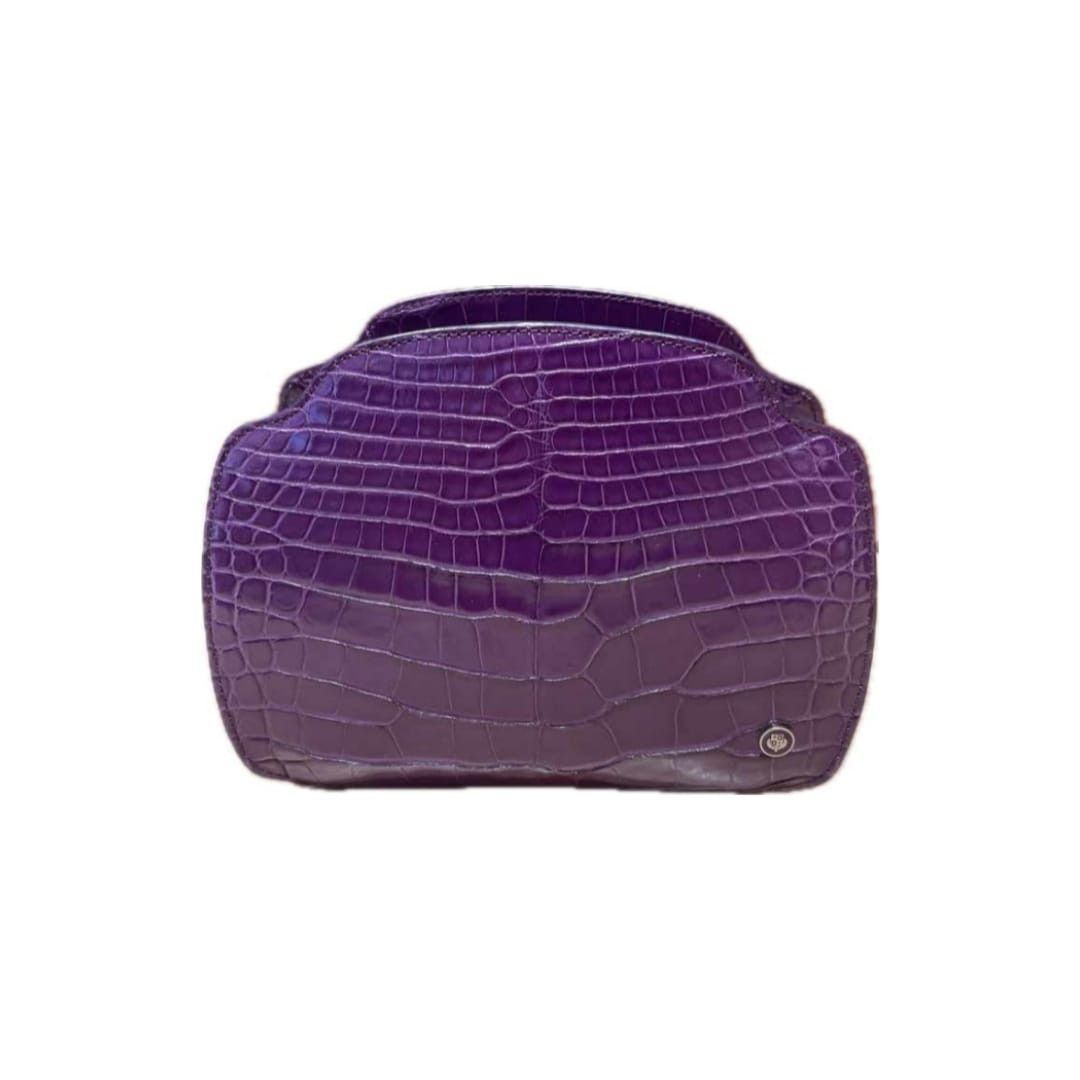 Loro Piana o1srvl11e0924 Size: / OS Alligator Crossbody Bag in Purple Size ONE SIZE - 1 Thumbnail