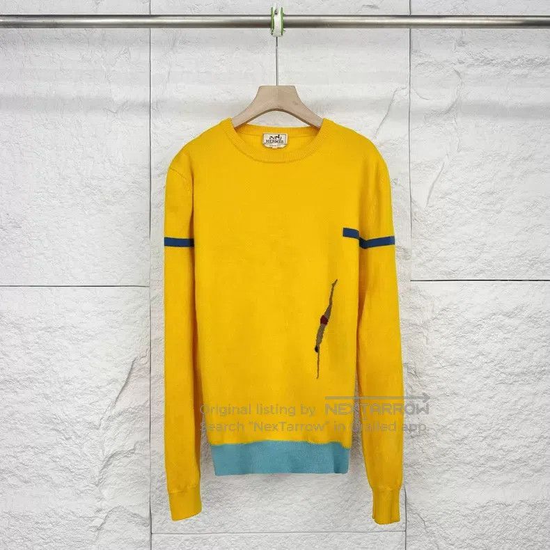 Hermes Hermes Yellow Long Sleeve Shirt Size US S / EU 44-46 / 1 - 1 Thumbnail