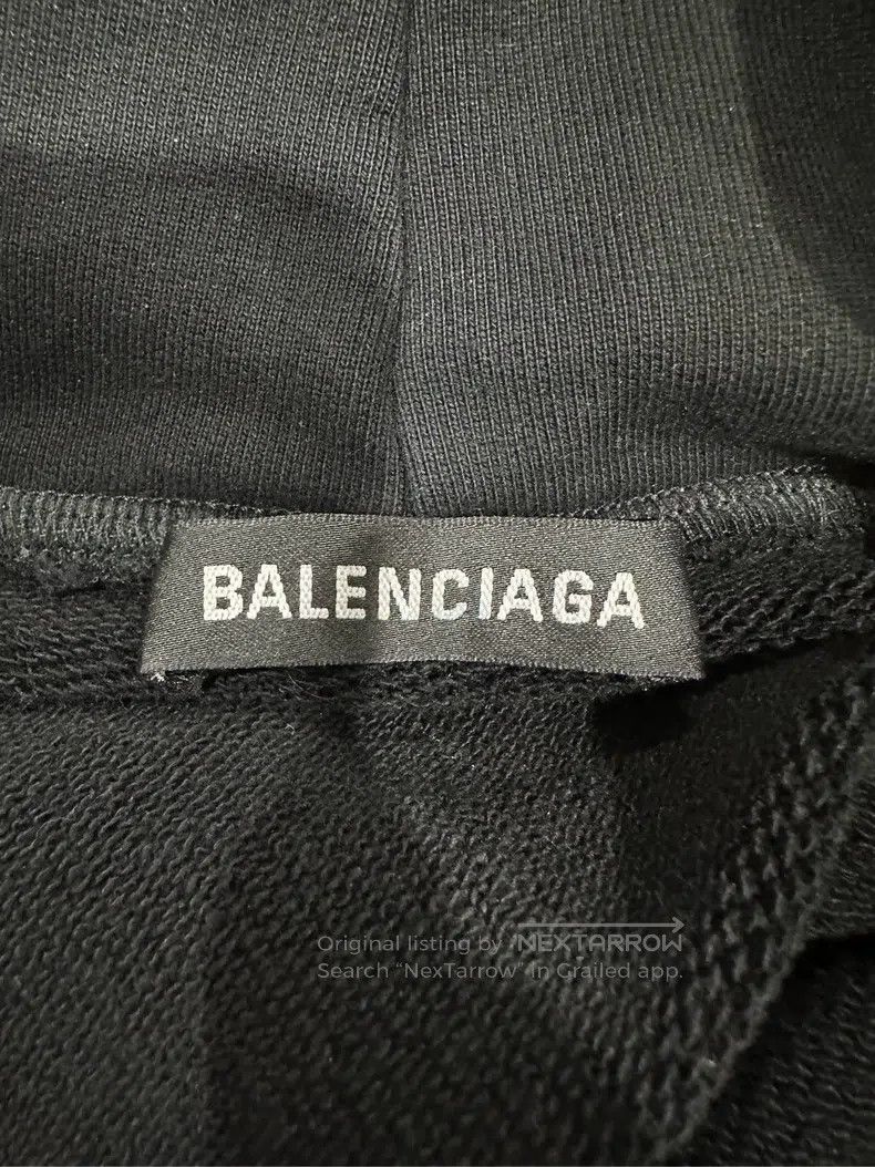 Balenciaga Balenciaga Black coke label splicing hooded sports sweater Size US M / EU 48-50 / 2 - 3 Thumbnail