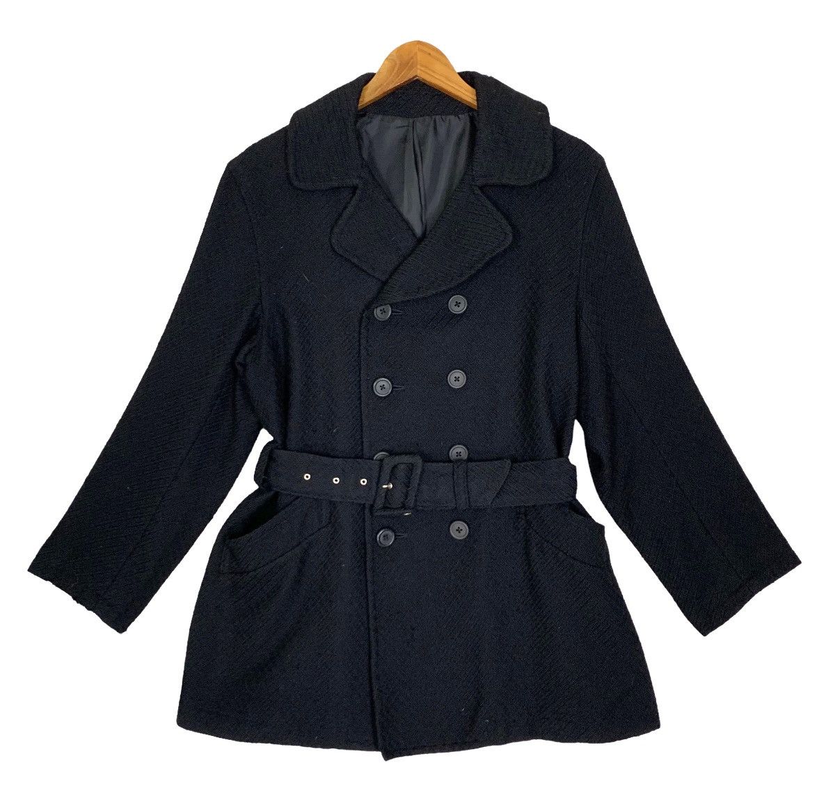 Hysteric Glamour Vintage 90s Hysteric Glamour Double Breasted Trench Coat Size M / US 6-8 / IT 42-44 - 1 Thumbnail