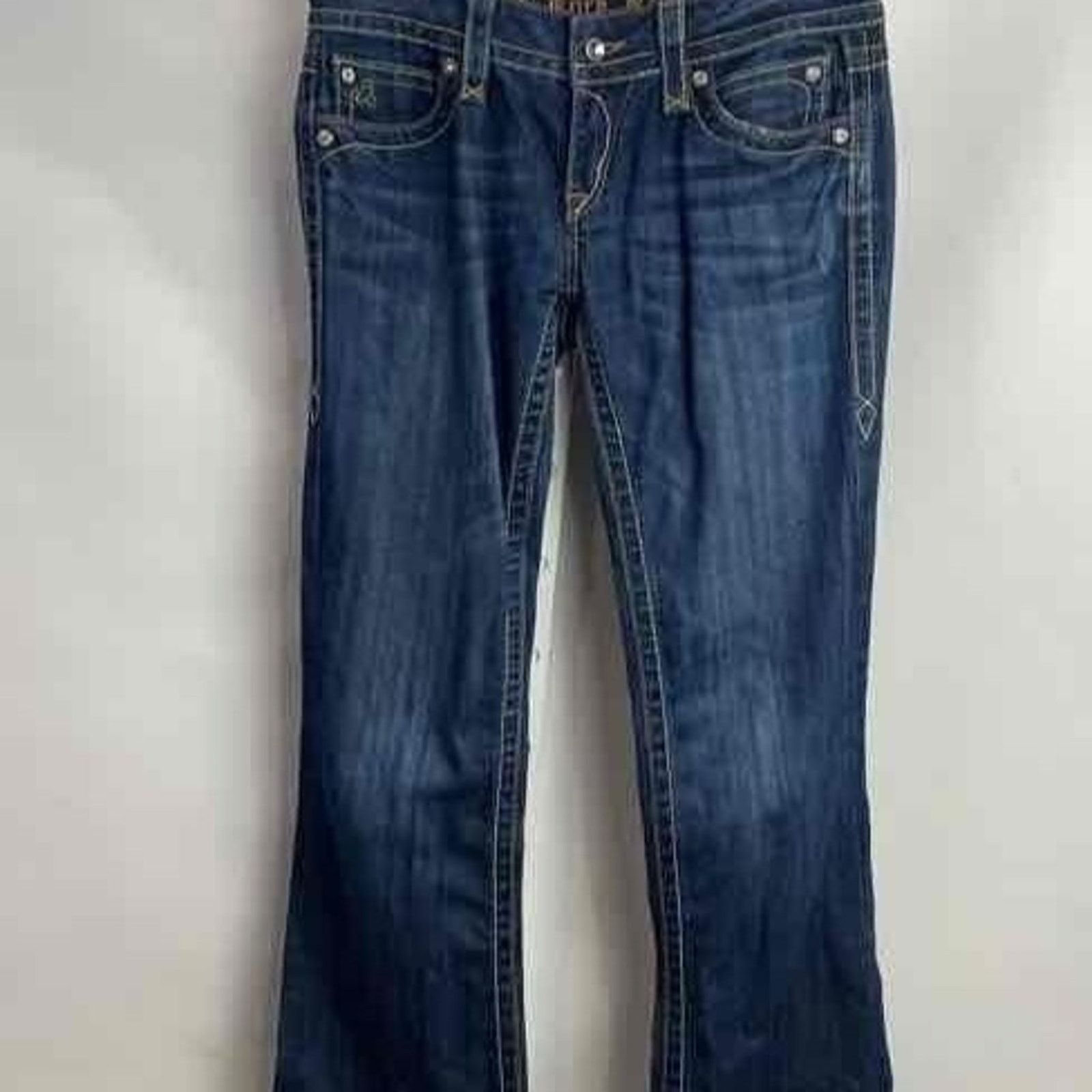 Rock Revival Rock Revival Jamie Weathered Blue Dark Bootcut Jeans - Sz 29 Size 29" - 2 Thumbnail