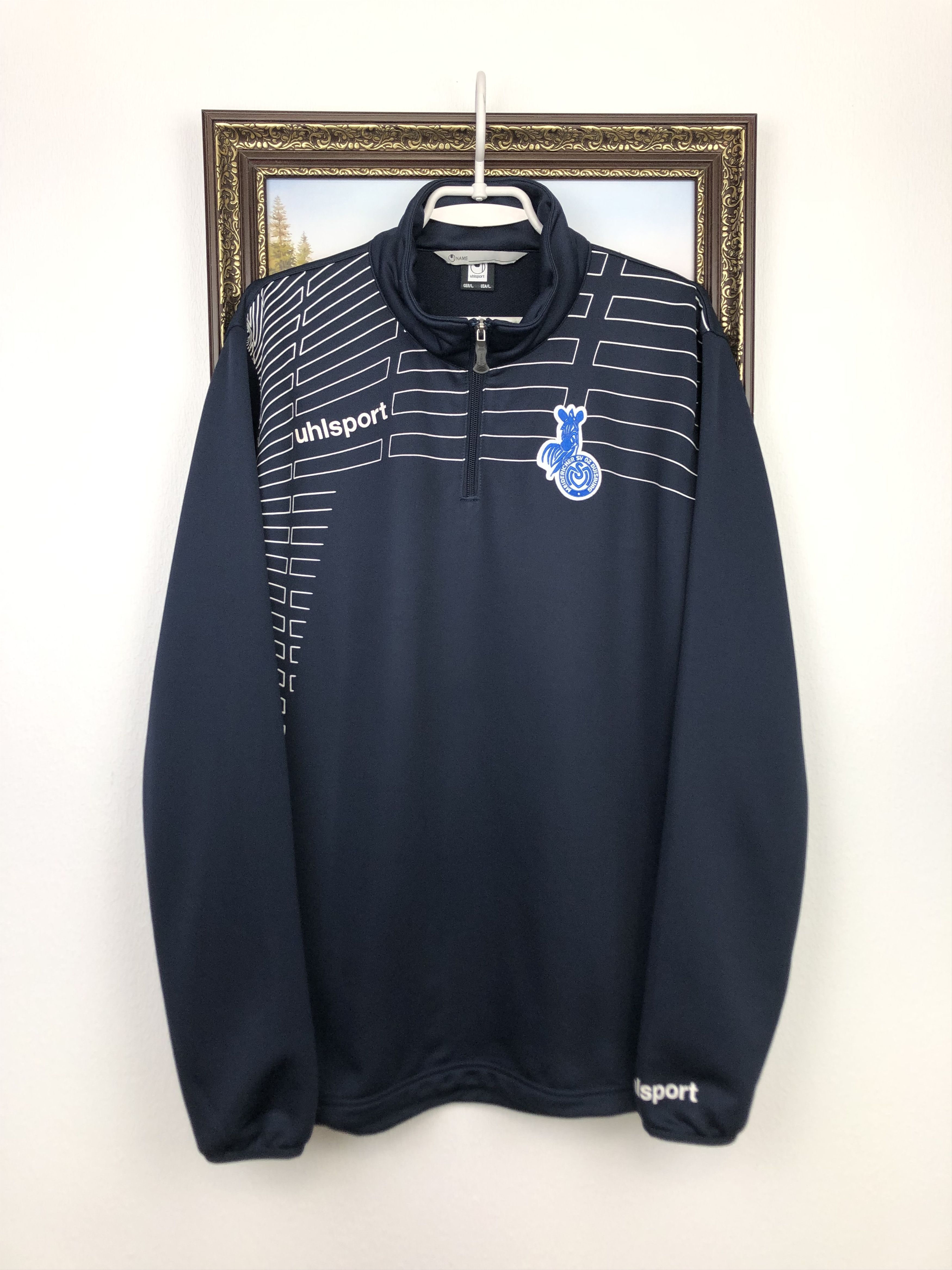 Vintage Vintage MSV Duisburg Football Jacket Soccer Sweatshirt Size US L / EU 52-54 / 3 - 1 Thumbnail