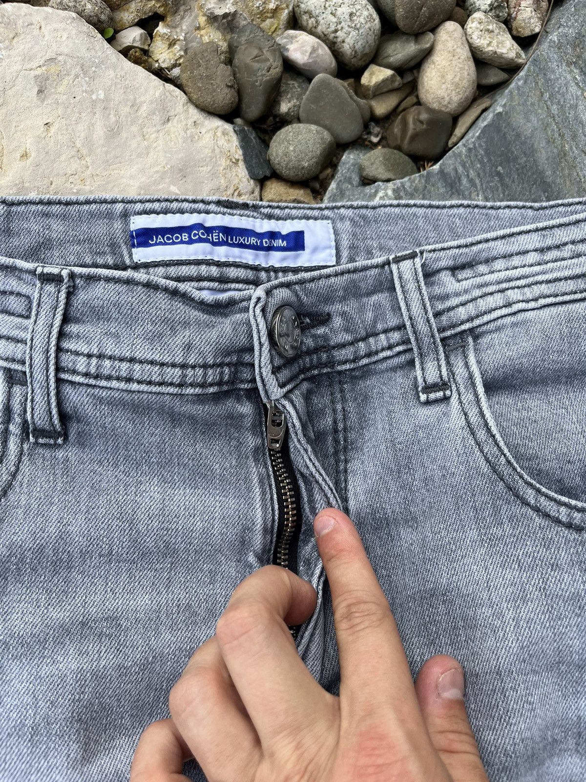Jacob Cohen Jacob Cohën light grey handmade jeans denim pants trousers Size US 31 - 11 Thumbnail
