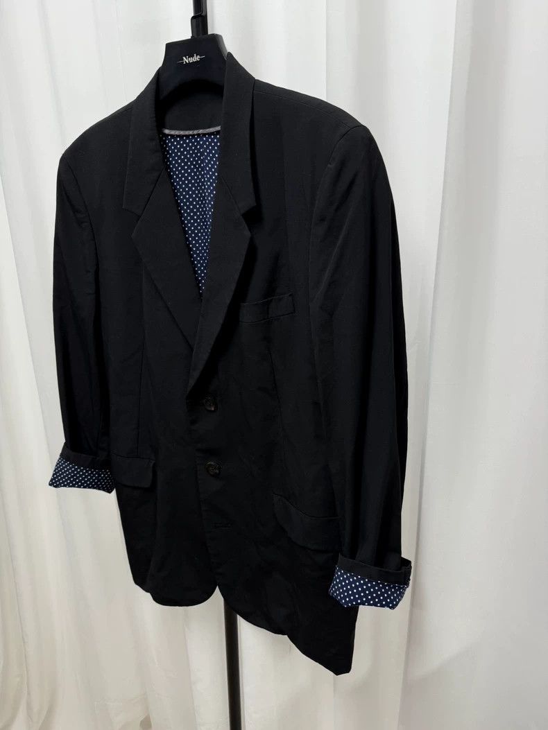 Yohji Yamamoto yohji yamamoto size 3 Polka-dot lined wool blazer 2502-Nex Size 36S - 2 Thumbnail