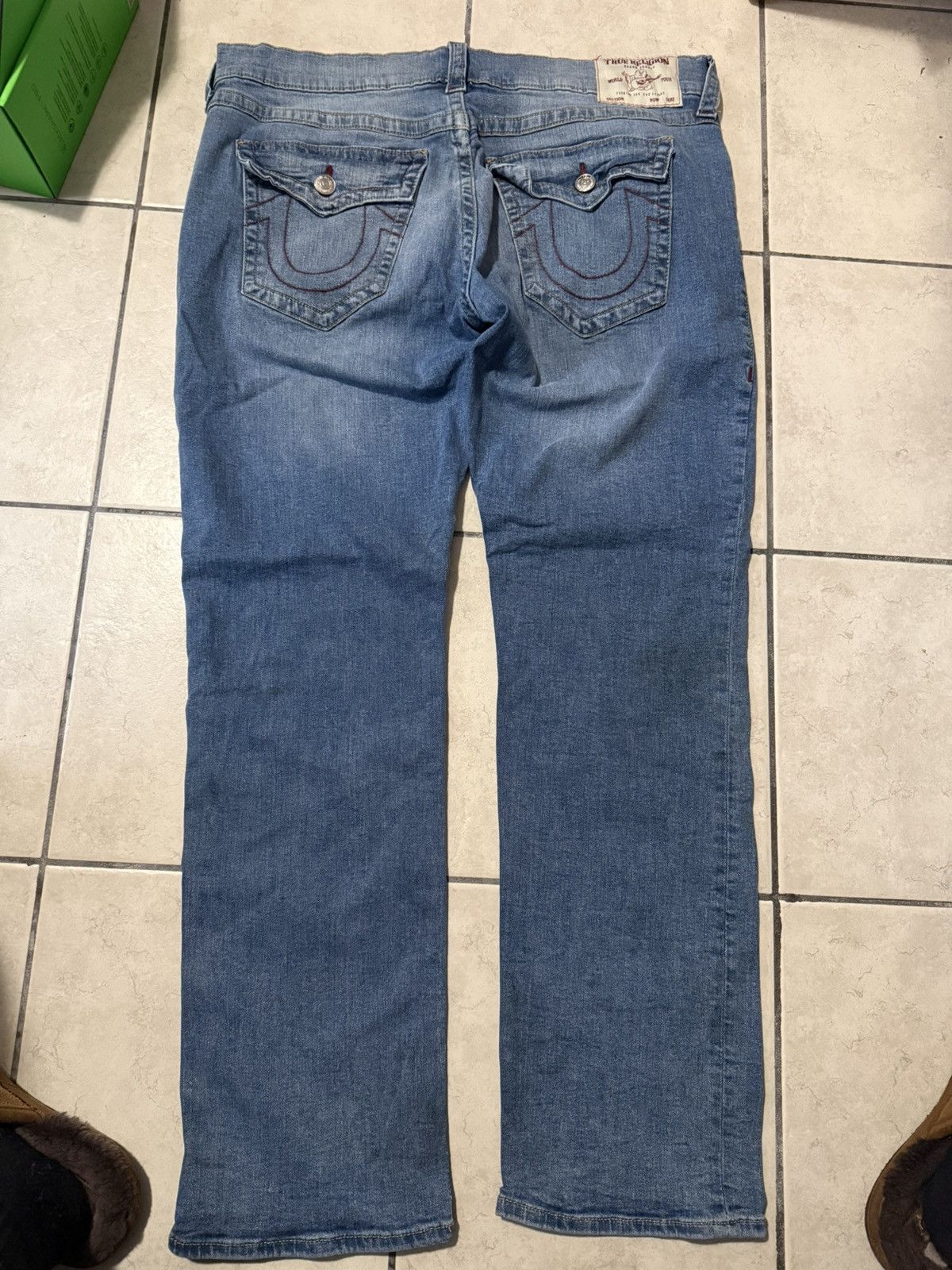 True Religion True Religion Ricky Relaxed Straight Jeans Size US 38 / EU 54 - 2 Thumbnail