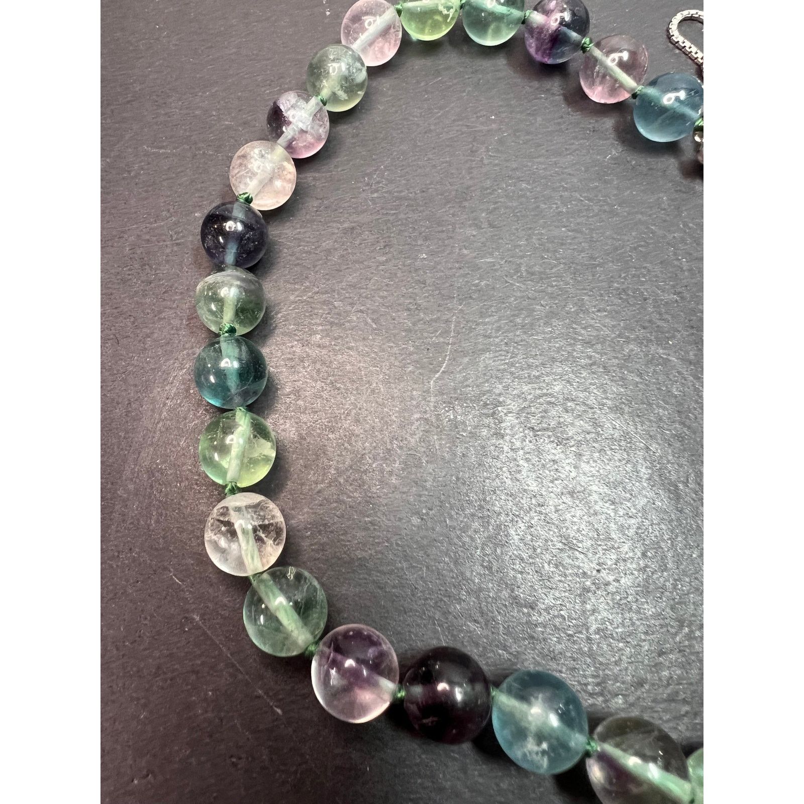 Other Fluorite knotted bolo necklace with sterling silver clasp Size ONE SIZE - 11 Thumbnail