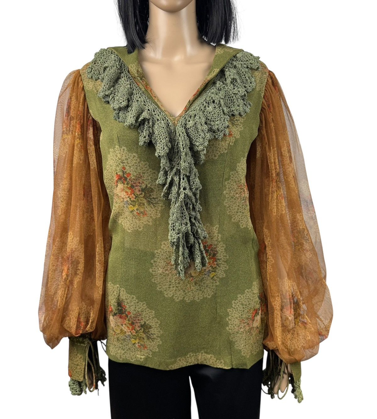Other Shantanu Goenka Couture Printed Blouse Silk Viscose size M Size M / US 6-8 / IT 42-44 - 2 Thumbnail