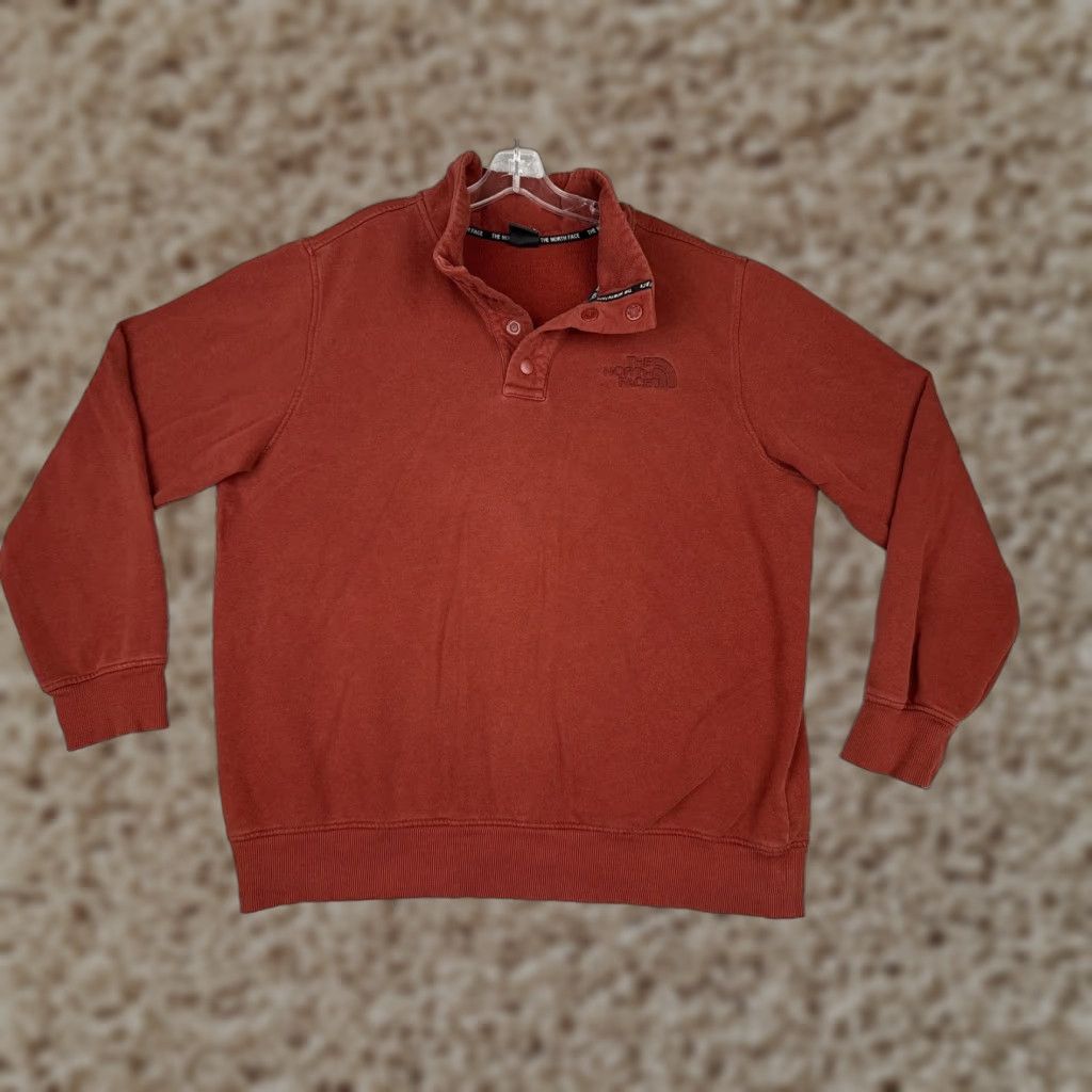 The North Face The North Face Sweatshirt Mens XL Rust Red Quarter Snap Fleece Pullover Logo Size US XL / EU 56 / 4 - 1 Thumbnail