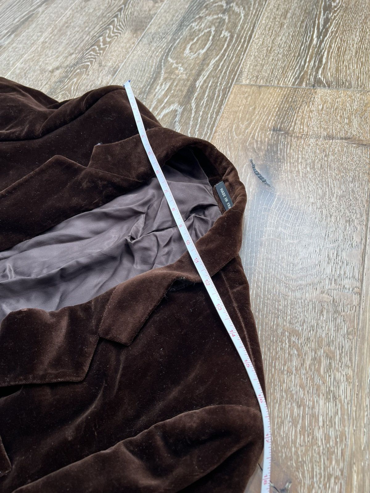 Vintage Vintage yves saint laurent brown velvet velour blazer jacket Size S / US 4 / IT 40 - 11 Thumbnail