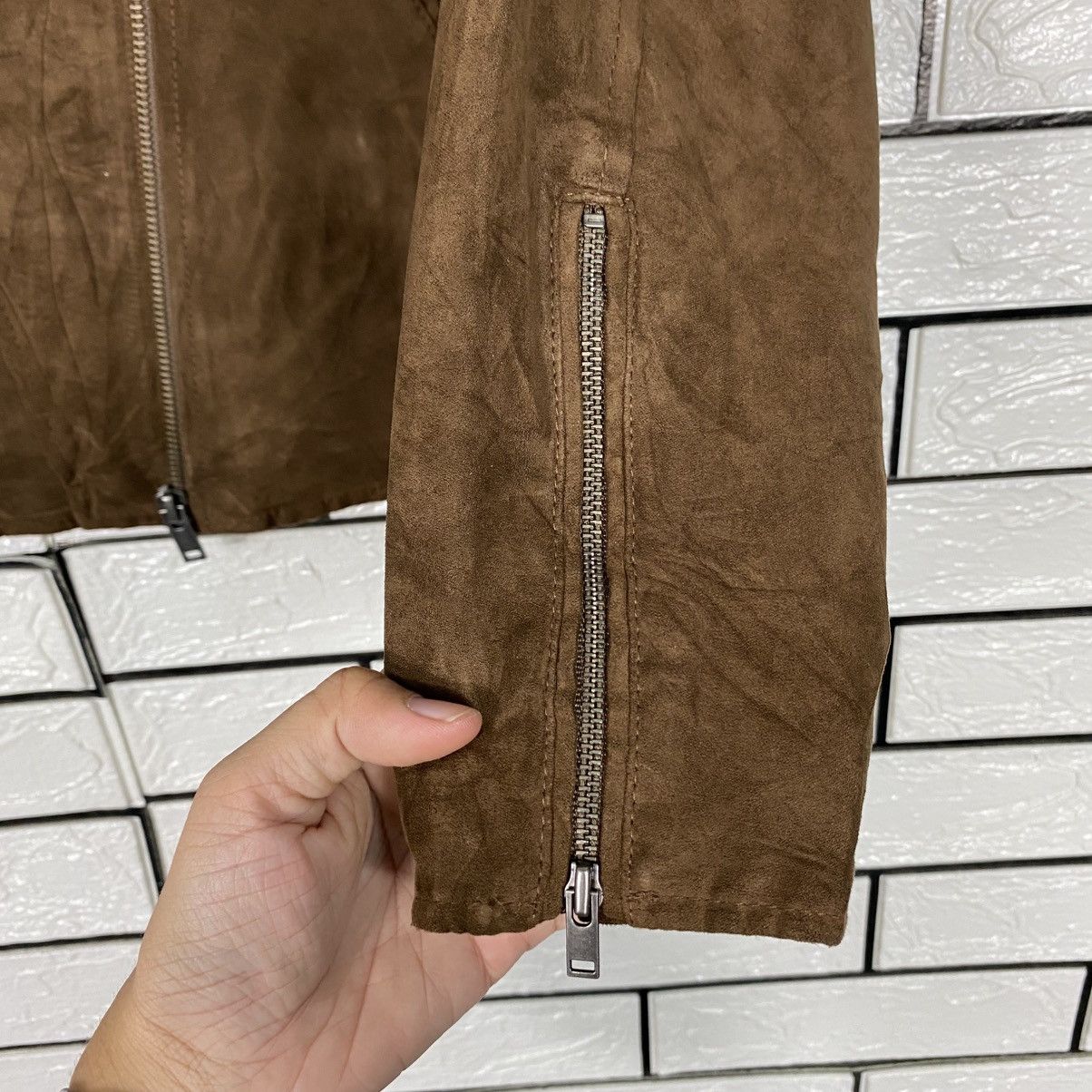 Japanese Brand 📌Biker Velvet Jacket Uniqlo Issey Miyake Double Collar Size US M / EU 48-50 / 2 - 16 Thumbnail