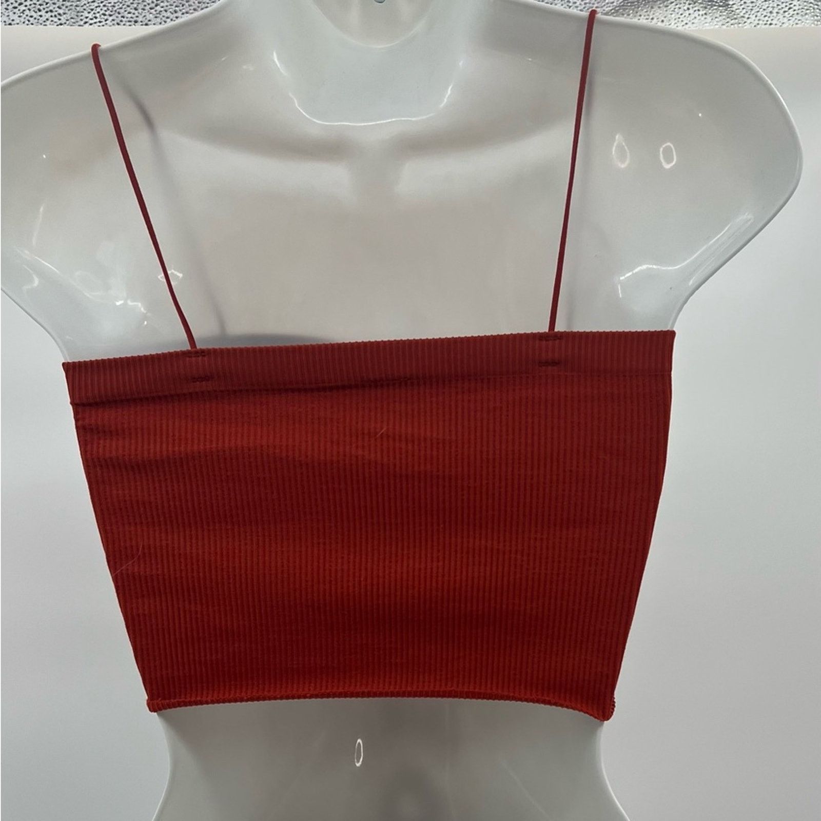 Urban Outfitters Urban Outfitters Out From Under Rust Color Ribbed Crop Cami Size S / US 4 / IT 40 - 6 Thumbnail