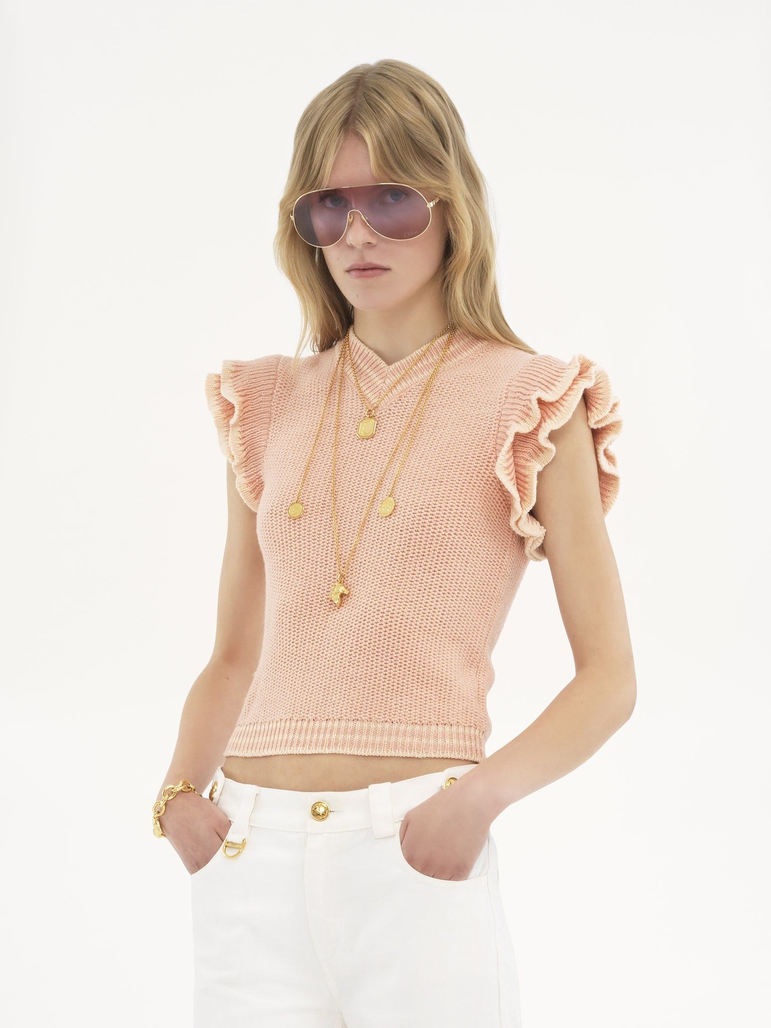 Chloe o1loc1c11125 Pullover in Pinky Orange Size XS / US 0-2 / IT 36-38 - 3 Thumbnail
