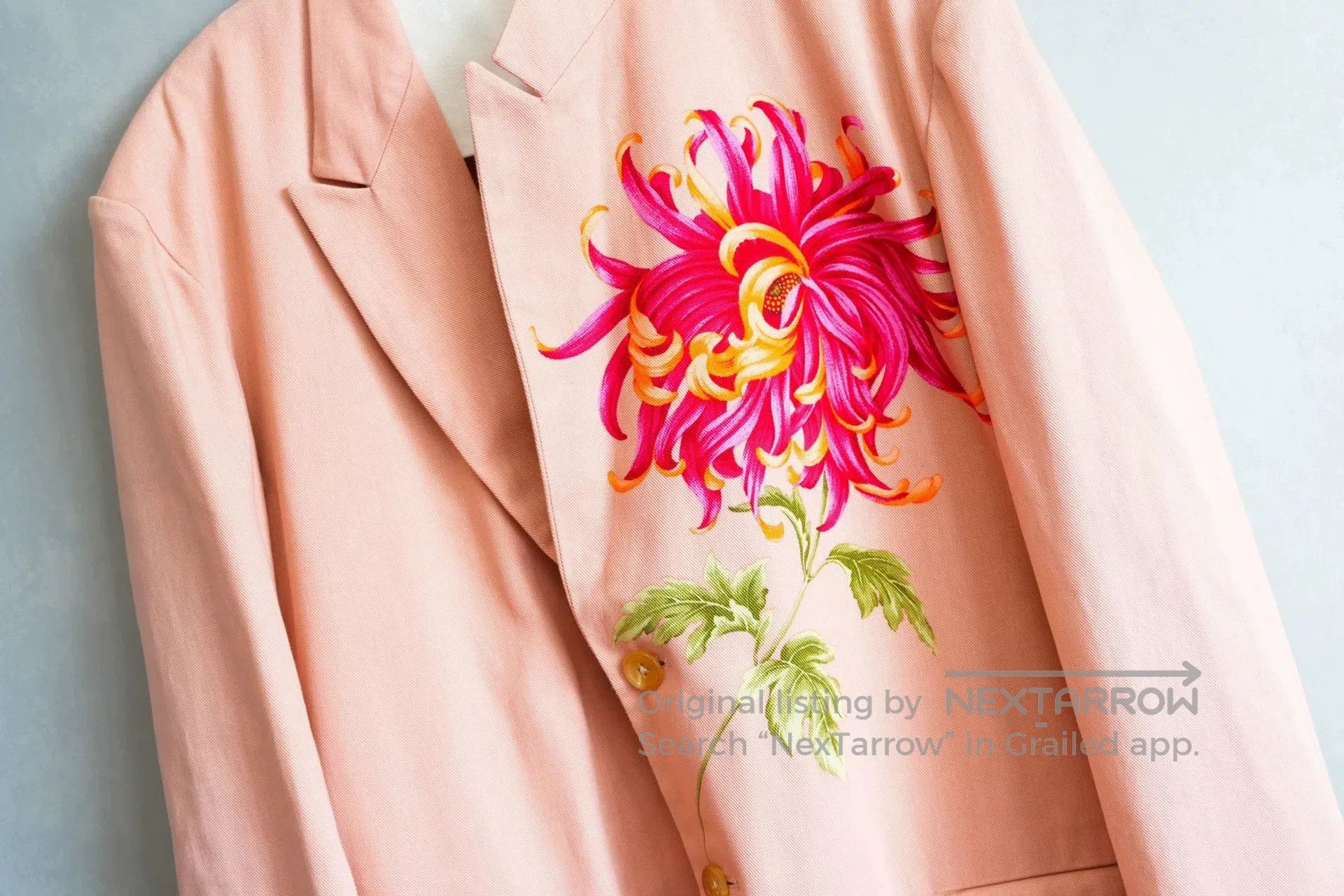 Yohji Yamamoto yohji yamamoto pink floral blazer 96ss. Size M / US 6-8 / IT 42-44 - 4 Thumbnail