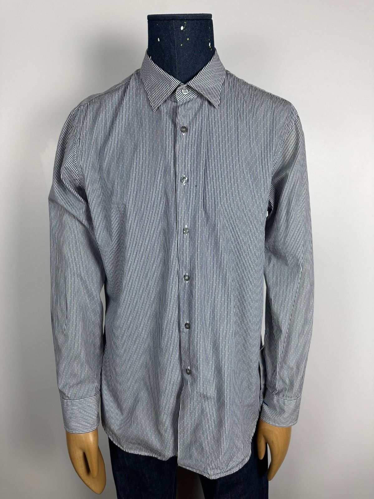 Paul Smith Paul Smith Dress Shirt Size 17.5 44 Striped Formal Slim Fit Size US L / EU 52-54 / 3 - 1 Thumbnail