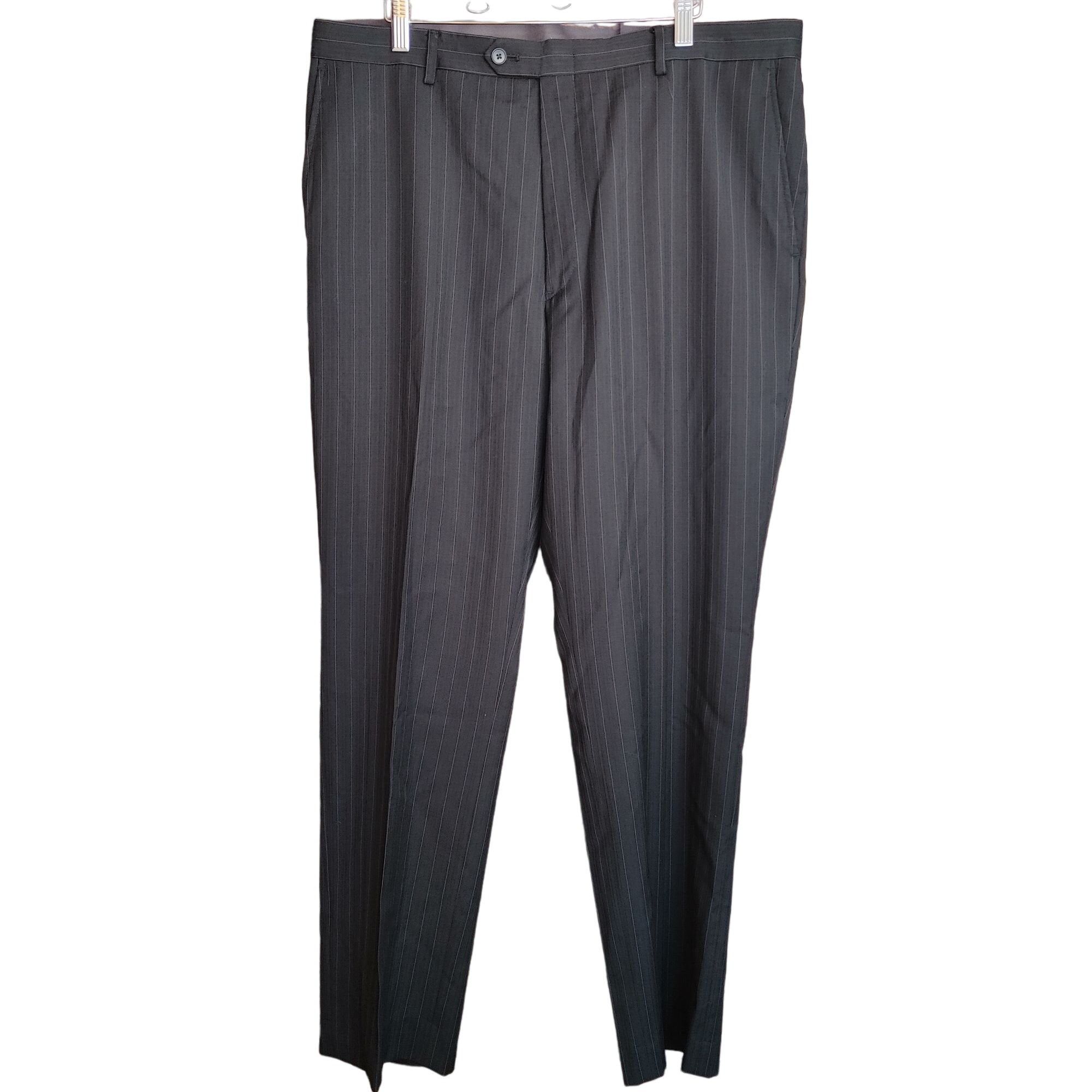 Other Axcess Wool Pinstripe Straight Leg Slacks - Gray Men's Size Size 36R - 1 Thumbnail