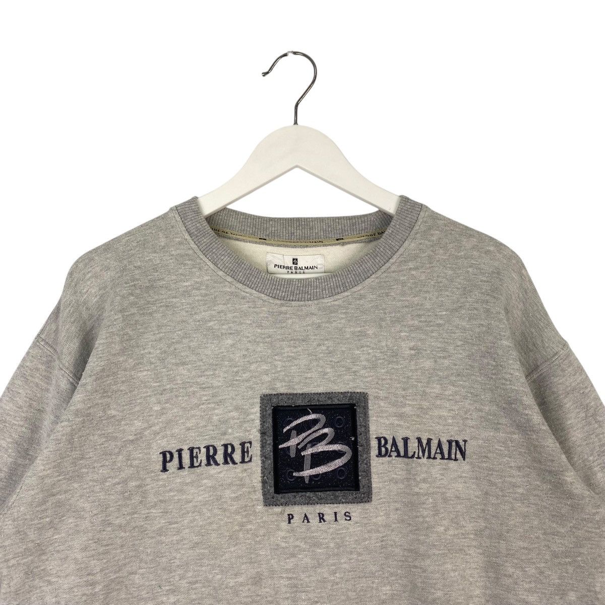 Pierre Balmain Vintage Paris Pierre Balmain Big Crewneck Sweatshirt Gray Size M / US 6-8 / IT 42-44 - 4 Thumbnail