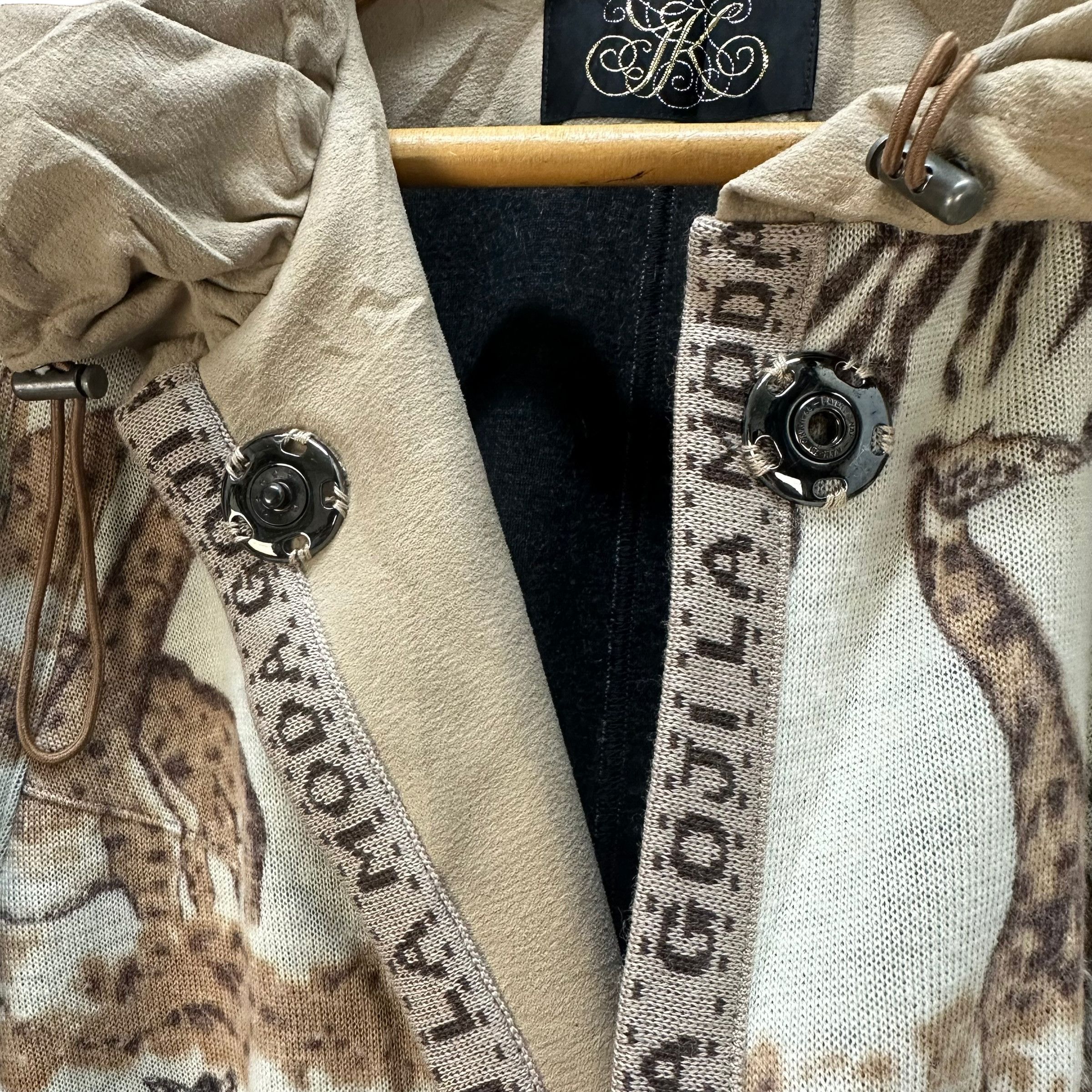 Japanese Brand GOJI LA MODA ANIMAL OVERPRINT LONG COAT JACKET #9003-47 Size XL / US 12-14 / IT 48-50 - 11 Thumbnail
