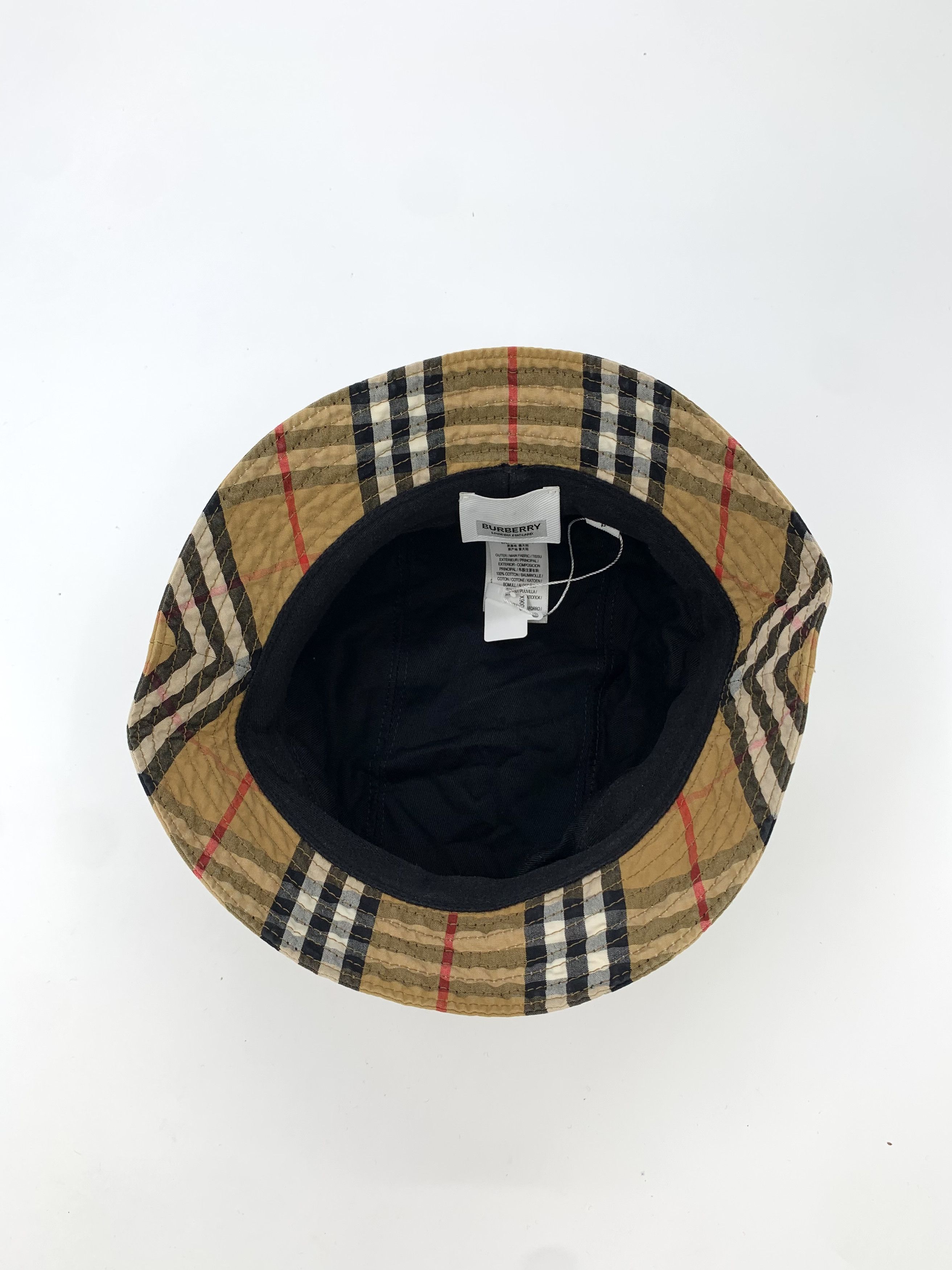 Burberry Burberry Hat – Brown Check Cotton Bucket Hat (Size S, 55cm) Size ONE SIZE - 5 Thumbnail