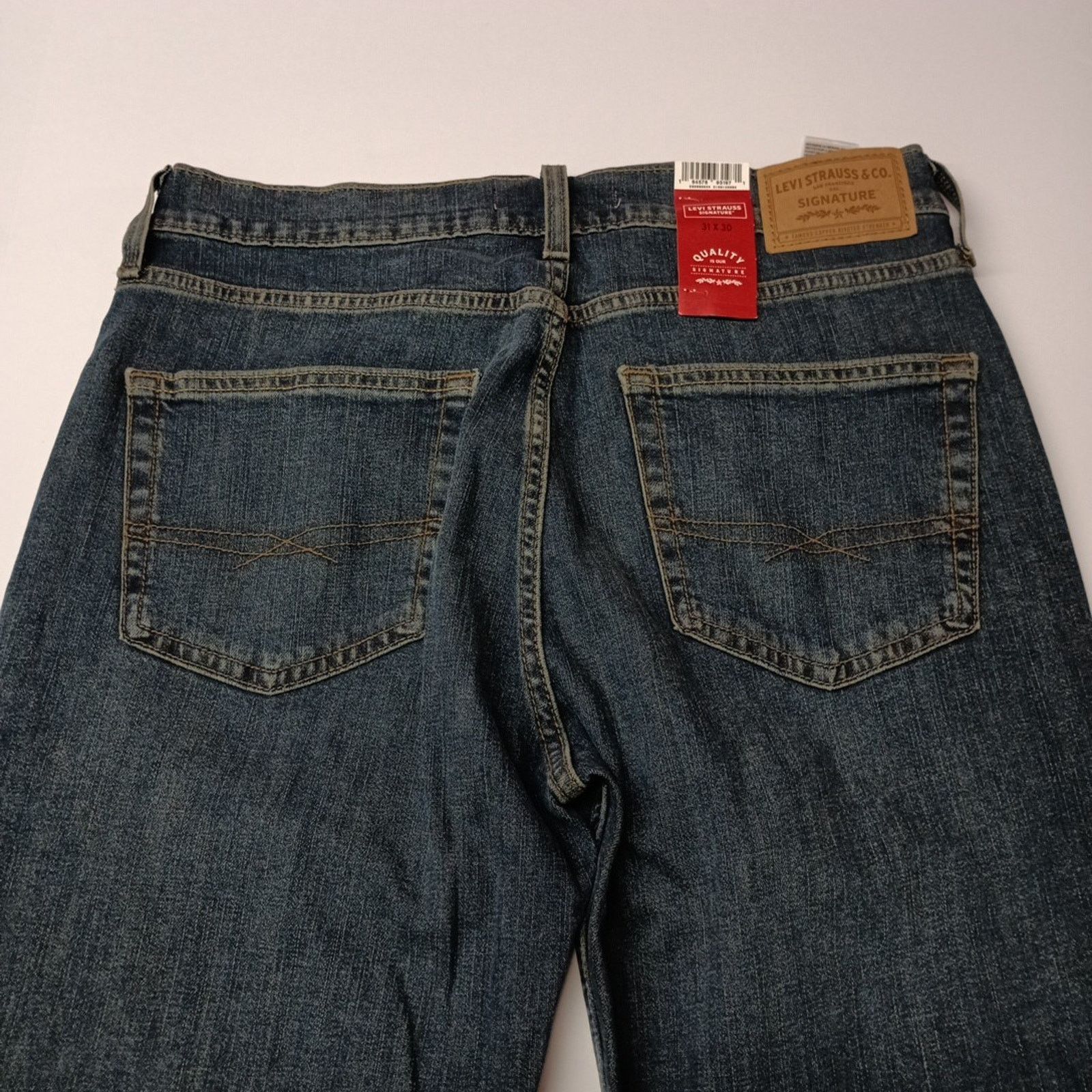 Levi's Signature Levi Straight Jeans Men's 31x30 Blue Ultimate Flex Size US 31 - 9 Thumbnail
