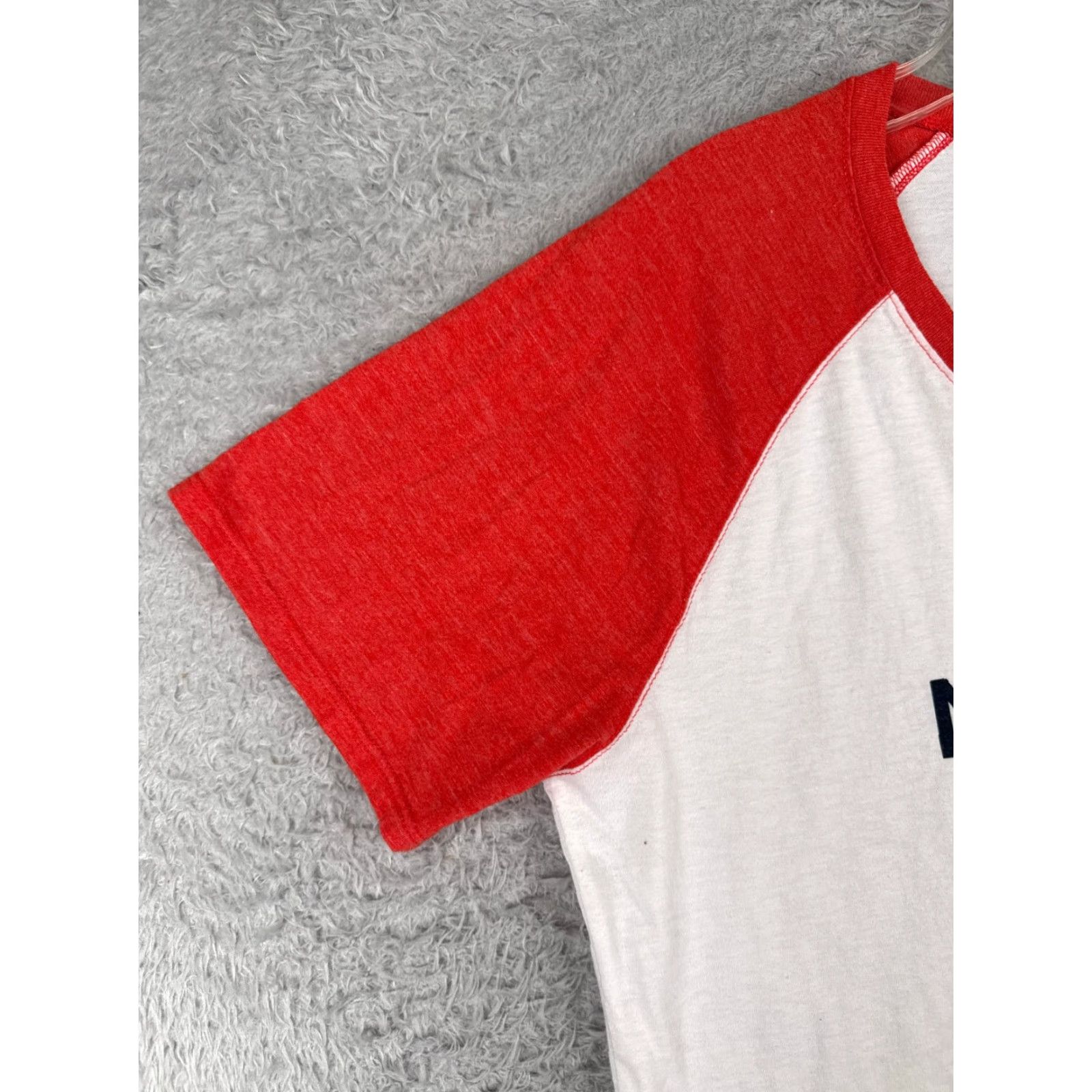 The North Face The North Face Shirt Women XL Red Raglan Short Sleeve Cotton Jersey Crew Neck Pullover T-Shirt Basic Outdoor All Seasons Spring Summer Fall Womens Size XL / US 12-14 / IT 48-50 - 3 Thumbnail