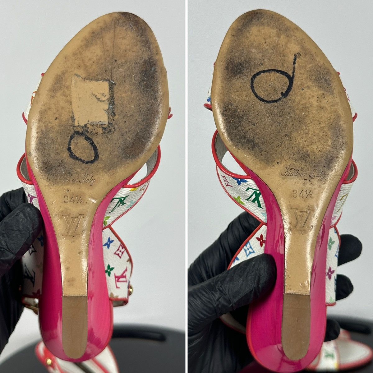 Louis Vuitton × Takashi Murakami 2009 Vintage Louis Vuitton x Takashi Murakami Wedge Sandal Size US 4.5 / IT 34.5 - 23 Thumbnail