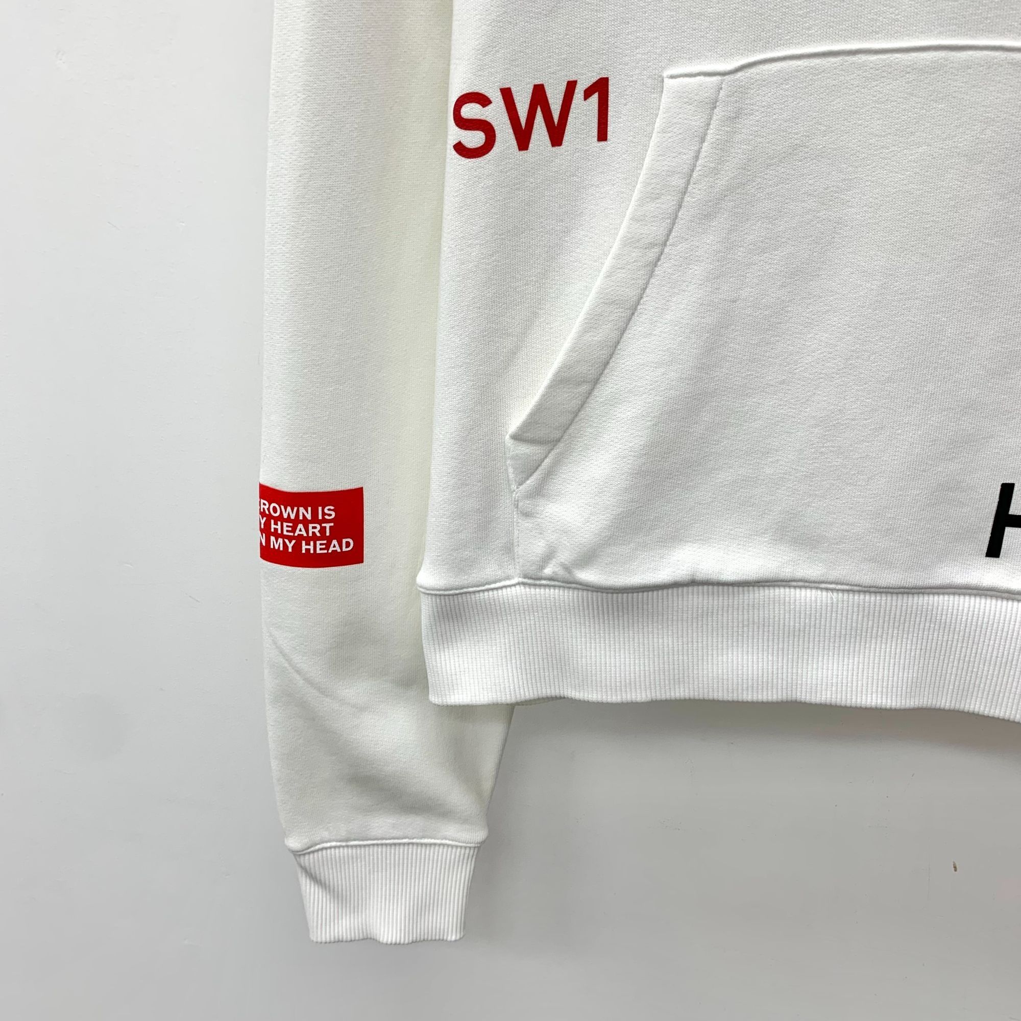 Burberry Burberry White Logo Print Hooded Cotton Sweatshirt XS Long S Size XS / US 0-2 / IT 36-38 - 5 Thumbnail