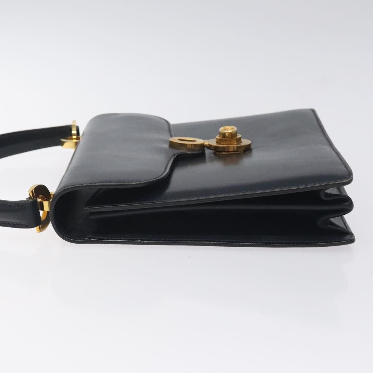 Gucci GUCCI Hand Bag Leather Navy Gold Size ONE SIZE - 5 Thumbnail