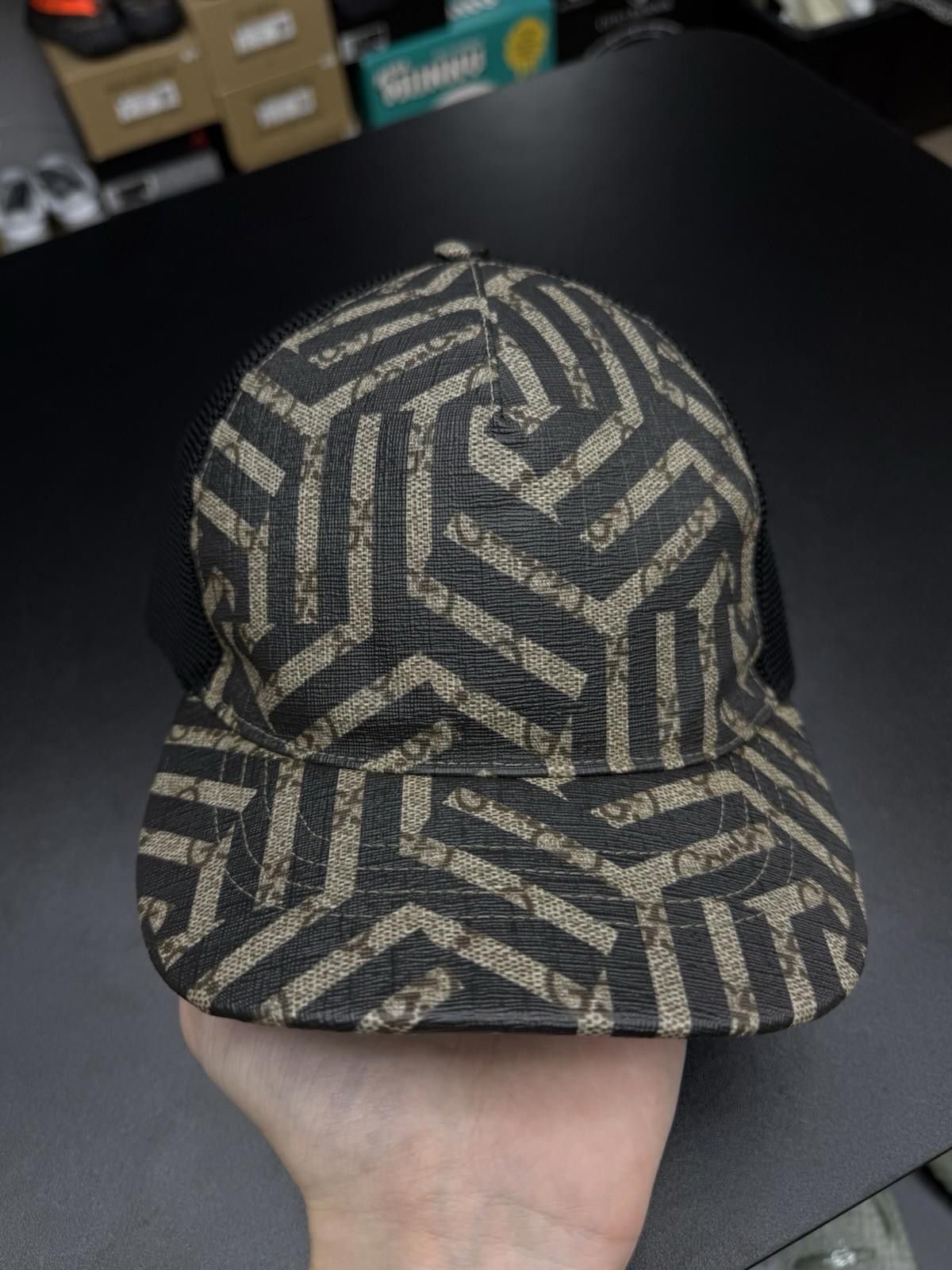 Gucci GUCCI Leather BASEBALL CAP HAT Size Large (59) Monogram Size ONE SIZE - 12 Thumbnail