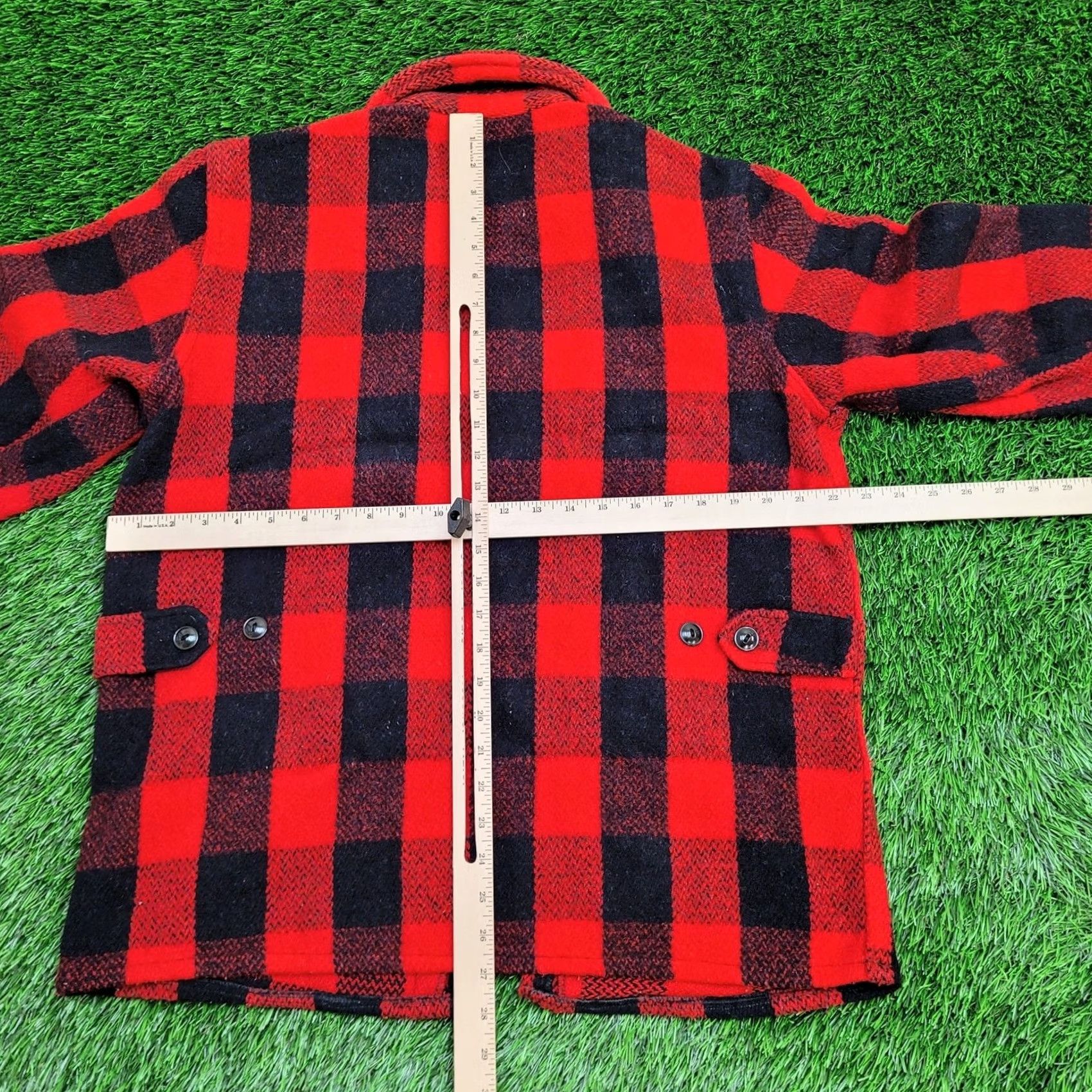 Vintage VINTAGE Melton Buffalo Plaid Wool Hunting Jacket Medium Mens Talon Zip USA 50s Mackinaw Cruiser Shacket Size US M / EU 48-50 / 2 - 7 Thumbnail