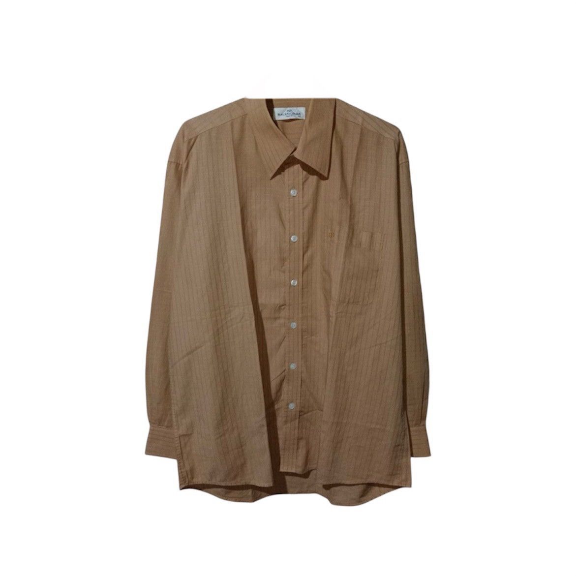 Balenciaga Vintage Balenciaga Striped Brown Long Shirt Size US M / EU 48-50 / 2 - 2 Thumbnail