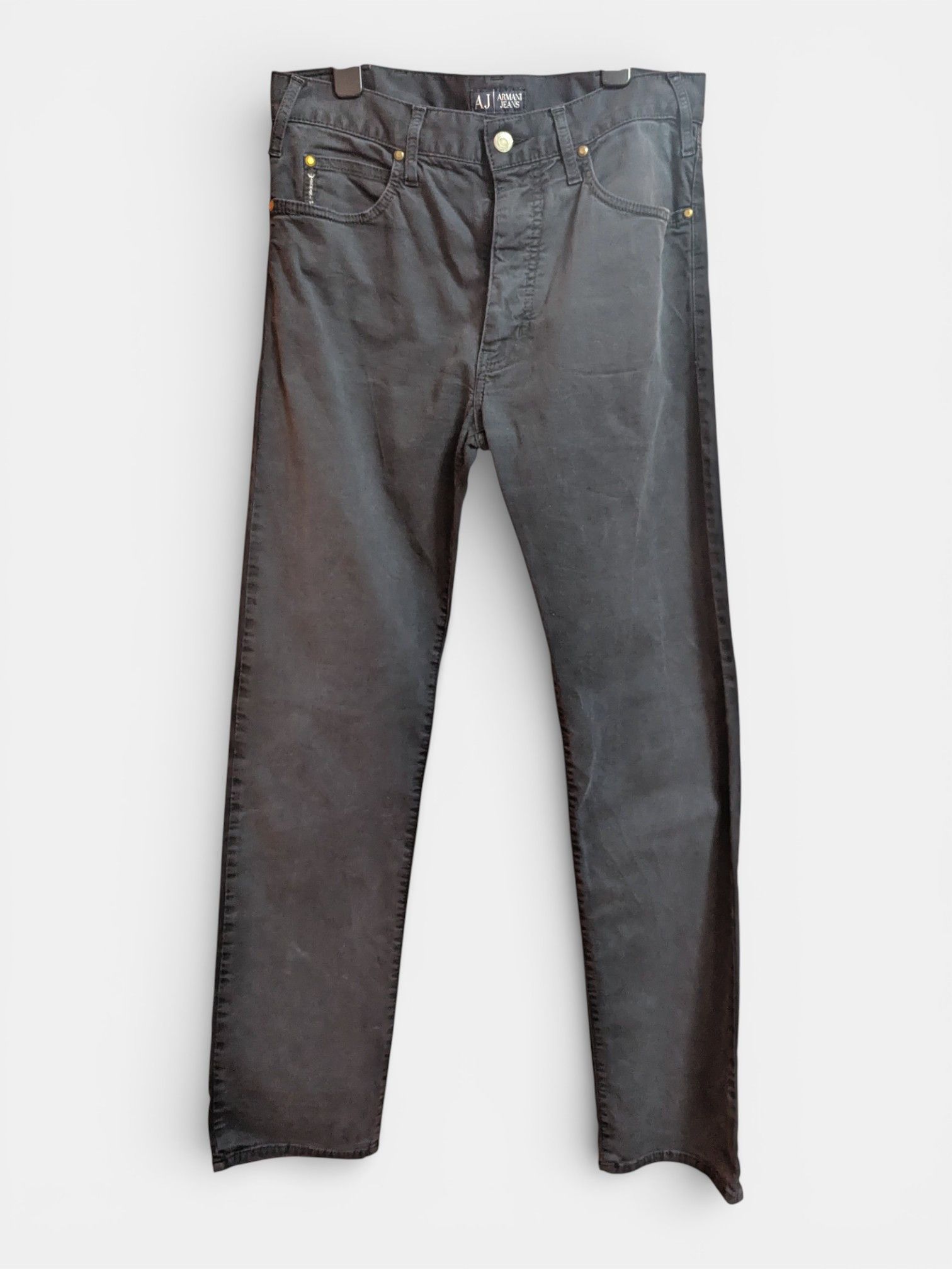 Armani Armani Jeans Black Denim Pants – W32, Stretch Cotton Size 26" / US 2 / IT 38 - 2 Thumbnail