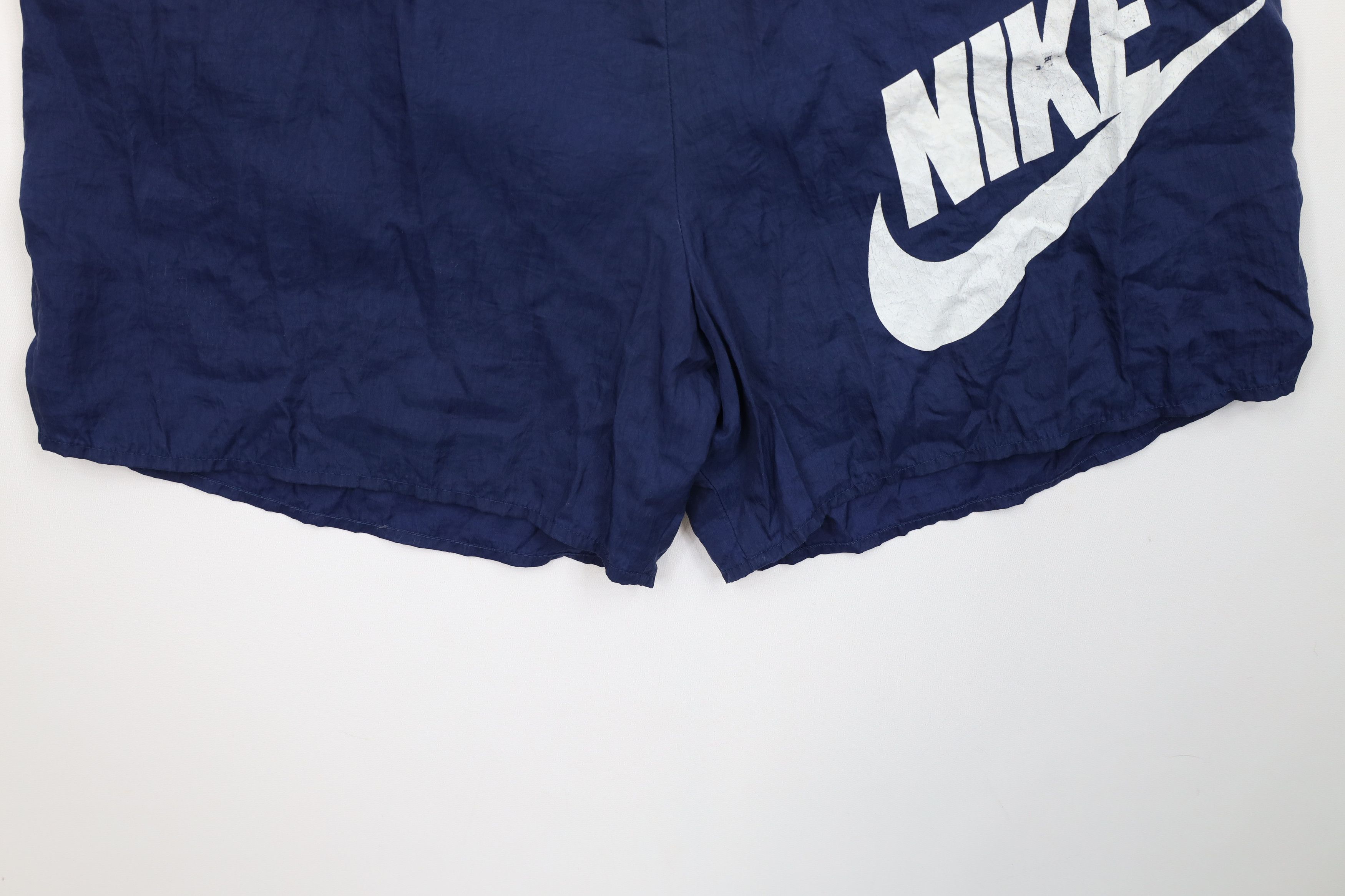 Nike Vintage 90s Nike Big Swoosh Lined Shorts Swim Trunks Blue Size US 32 / EU 48 - 13 Thumbnail