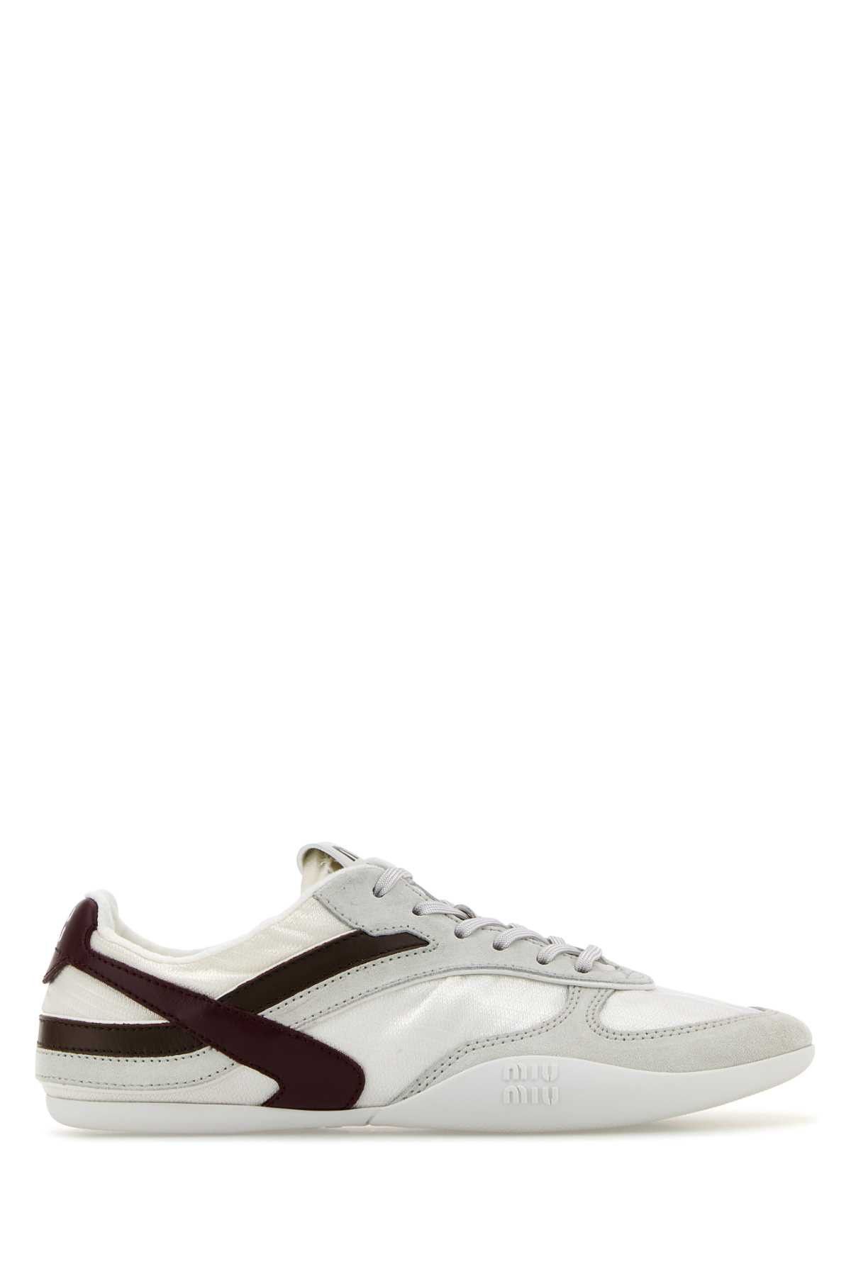 Miu Miu Two-Tone Tech Fabric And Suede Gymnasium Sneakers Size US 7.5 / IT 37.5 - 1 Thumbnail