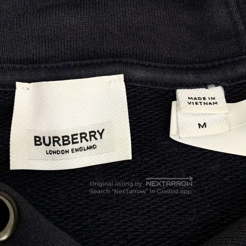 Burberry Burberry Women's Navy Cotton Hoodie with Logo. Size M / US 6-8 / IT 42-44 - 6 Thumbnail