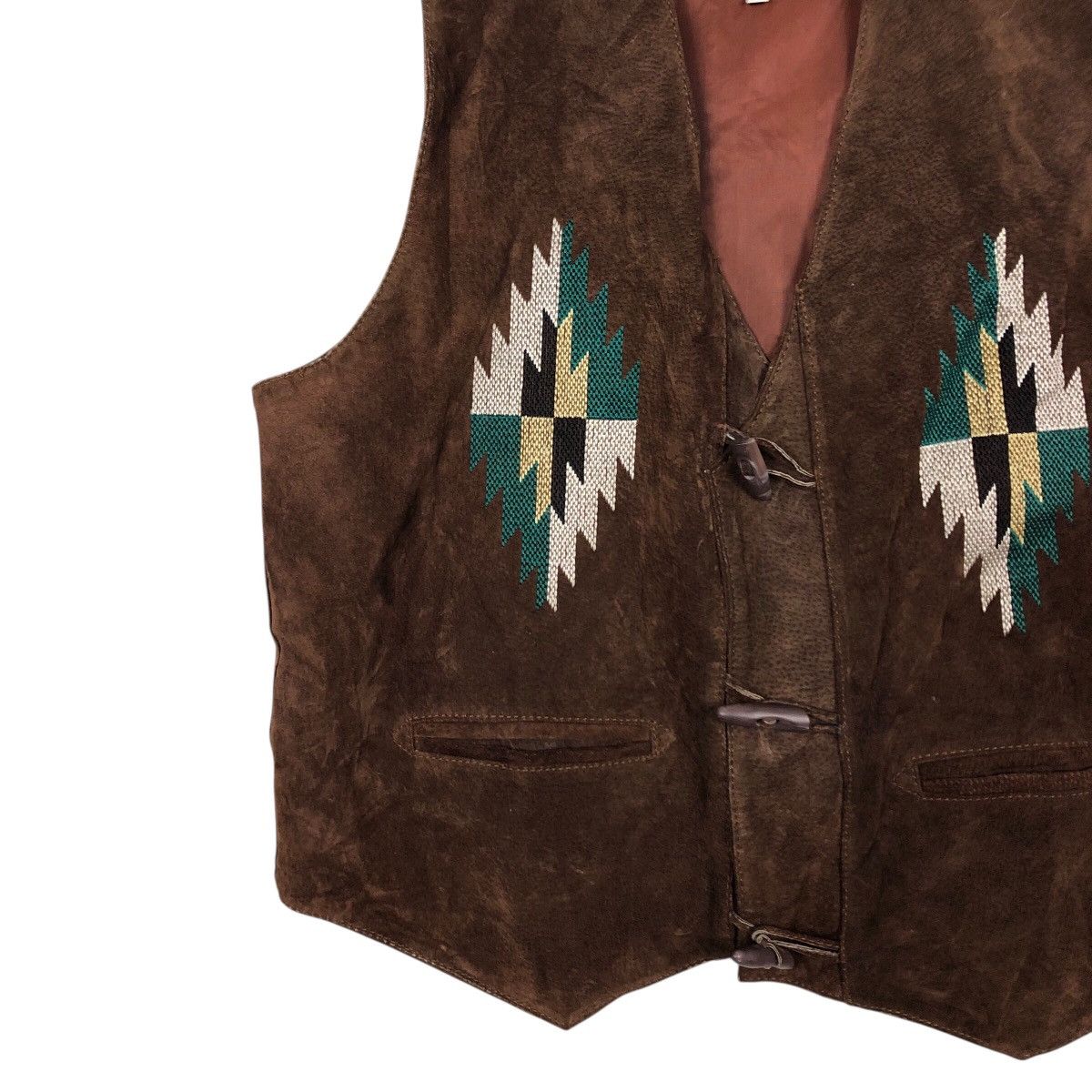 Japanese Brand Vintage Genuine Leather Vest Chimayo Design Toyo Enterprise Size US M / EU 48-50 / 2 - 5 Thumbnail
