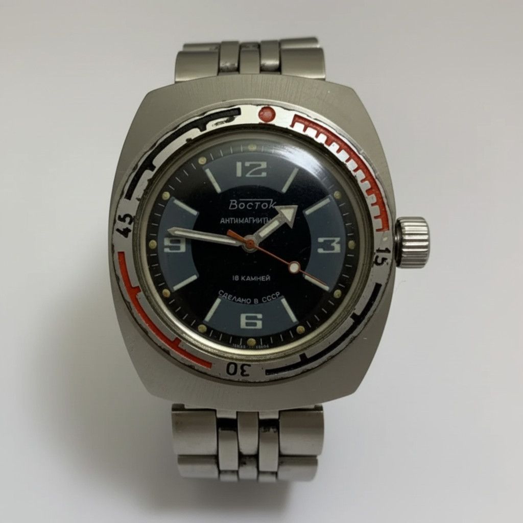 Vintage Vintage Mens Watch Vostok Amphibia Sector Dial Barrel 163 Size ONE SIZE - 1 Thumbnail