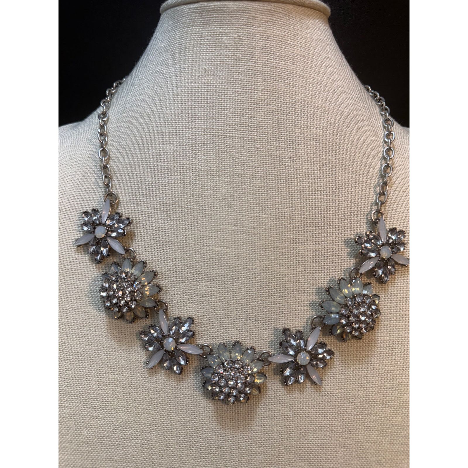 Other NWOT Chicos Rhinestone Statement Necklace 23” Silver Tone Size ONE SIZE - 3 Thumbnail